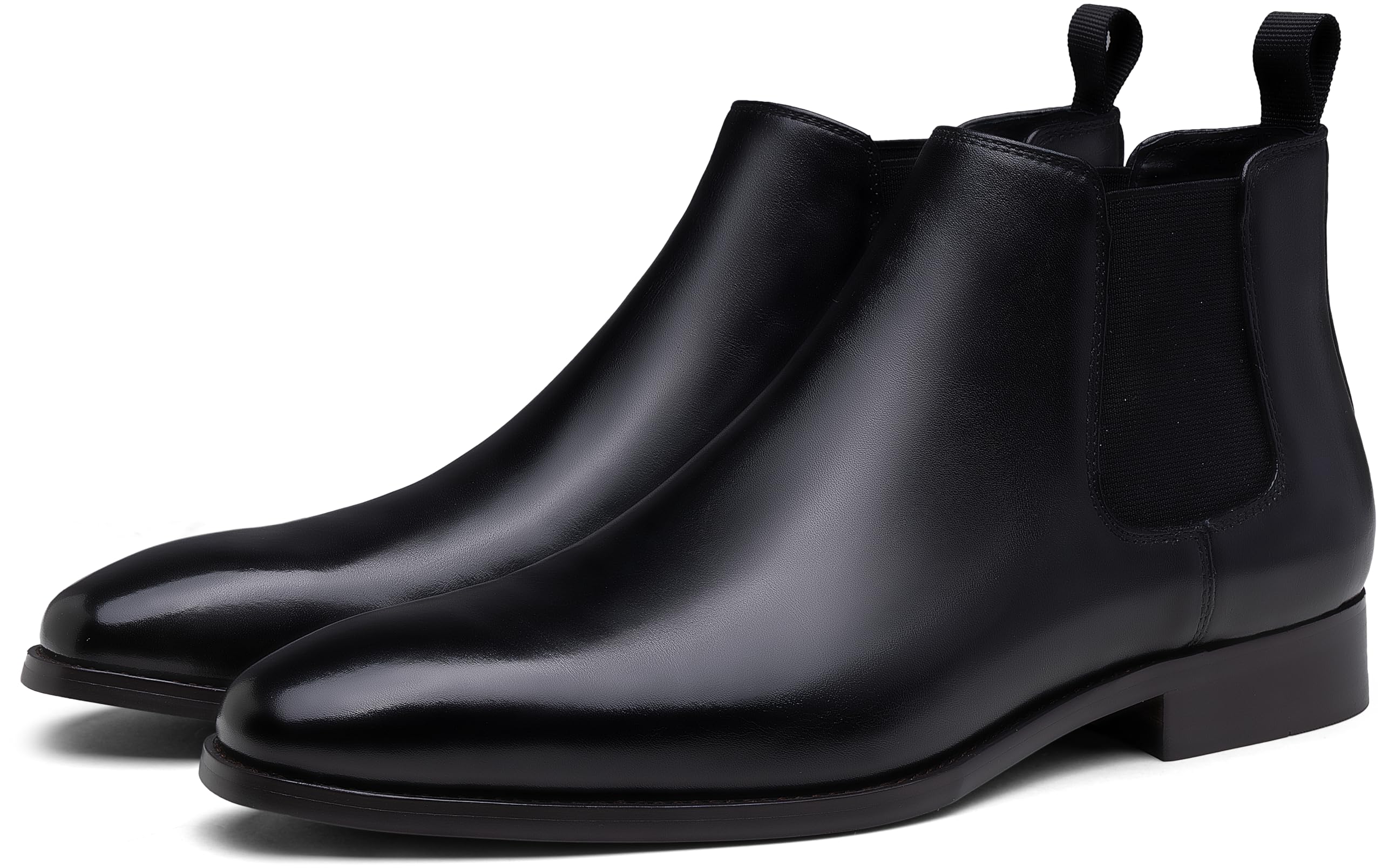Jousen Men's Chelsea Boots - Polished Leather Dress Boots, Stylish Classic Retro Slip-On Boots for Men | Perfect for Business Casual, Office Wear & Night Out