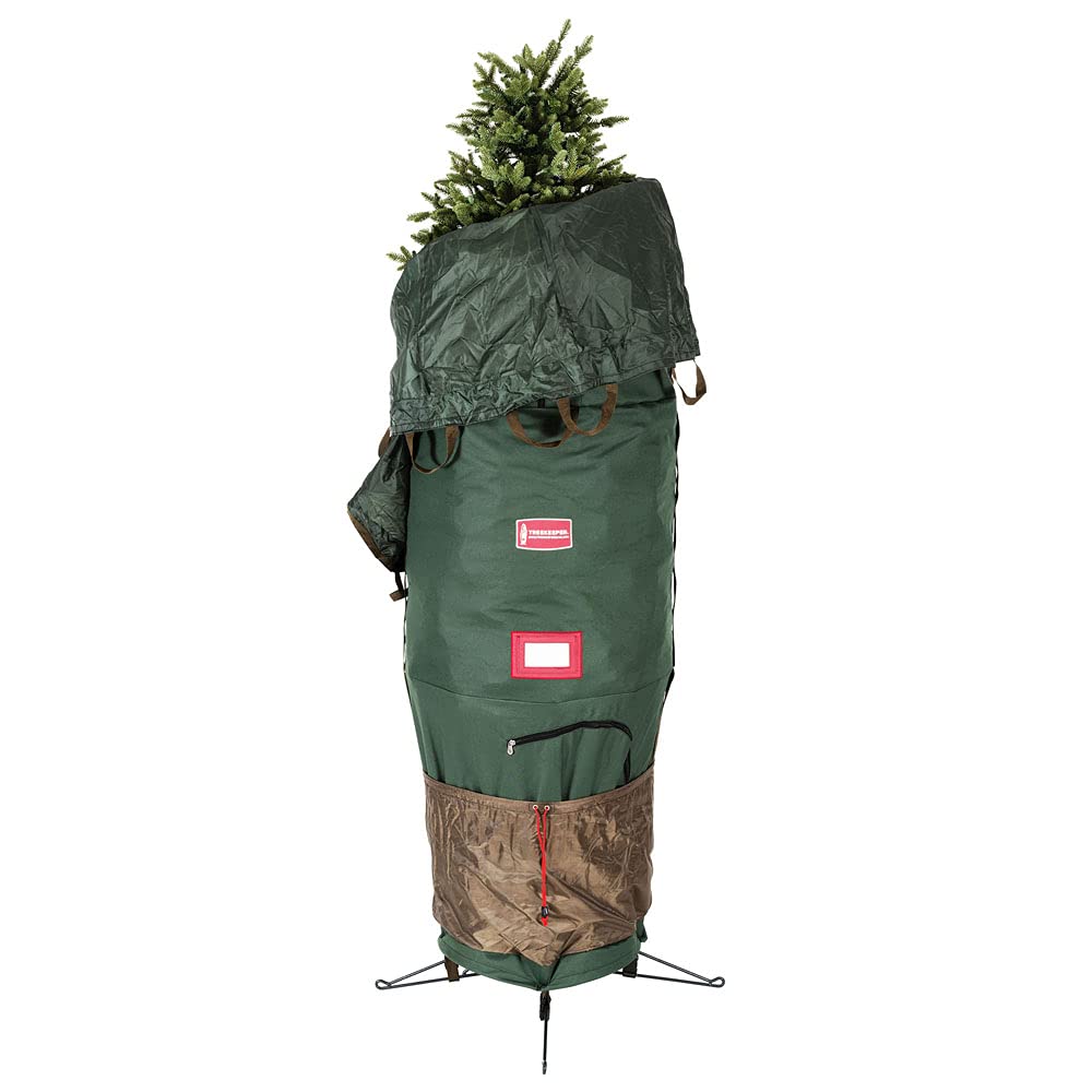 7.5 Foot Christmas Tree Storage Bag for Artificial Trees | Upright Tree Organizer Holds Assembled Fake Trees | Fits Under Tree Skirt | Perfect for Holiday Decor Storage & Seasonal Organization (7.5' Medium Size)