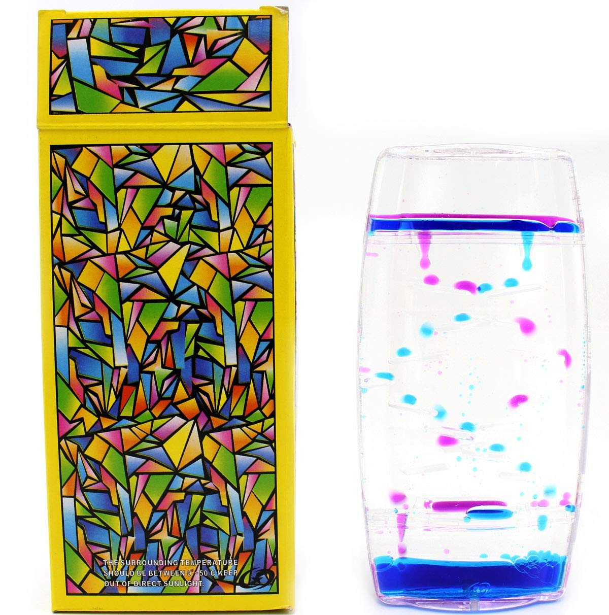 AZ Trading & Import Liquid Motion Timer - Purple & Blue Hourglass Sand Timer for Relaxation, Meditation, and Office Decor | Perfect for Stress Relief, Yoga, and Home Decoration