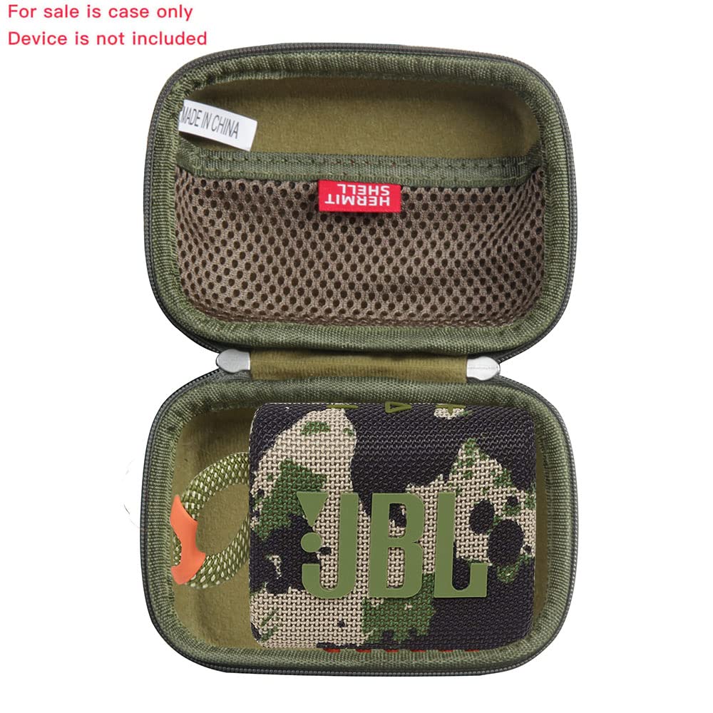Hermitshell Protective Hard Travel Case for JBL Go 3 & JBL Go 3 Eco Portable Bluetooth Speaker - Durable Water-Resistant Cover with Camo Design - Perfect for Outdoor Adventures, Travel, Beach & Camping