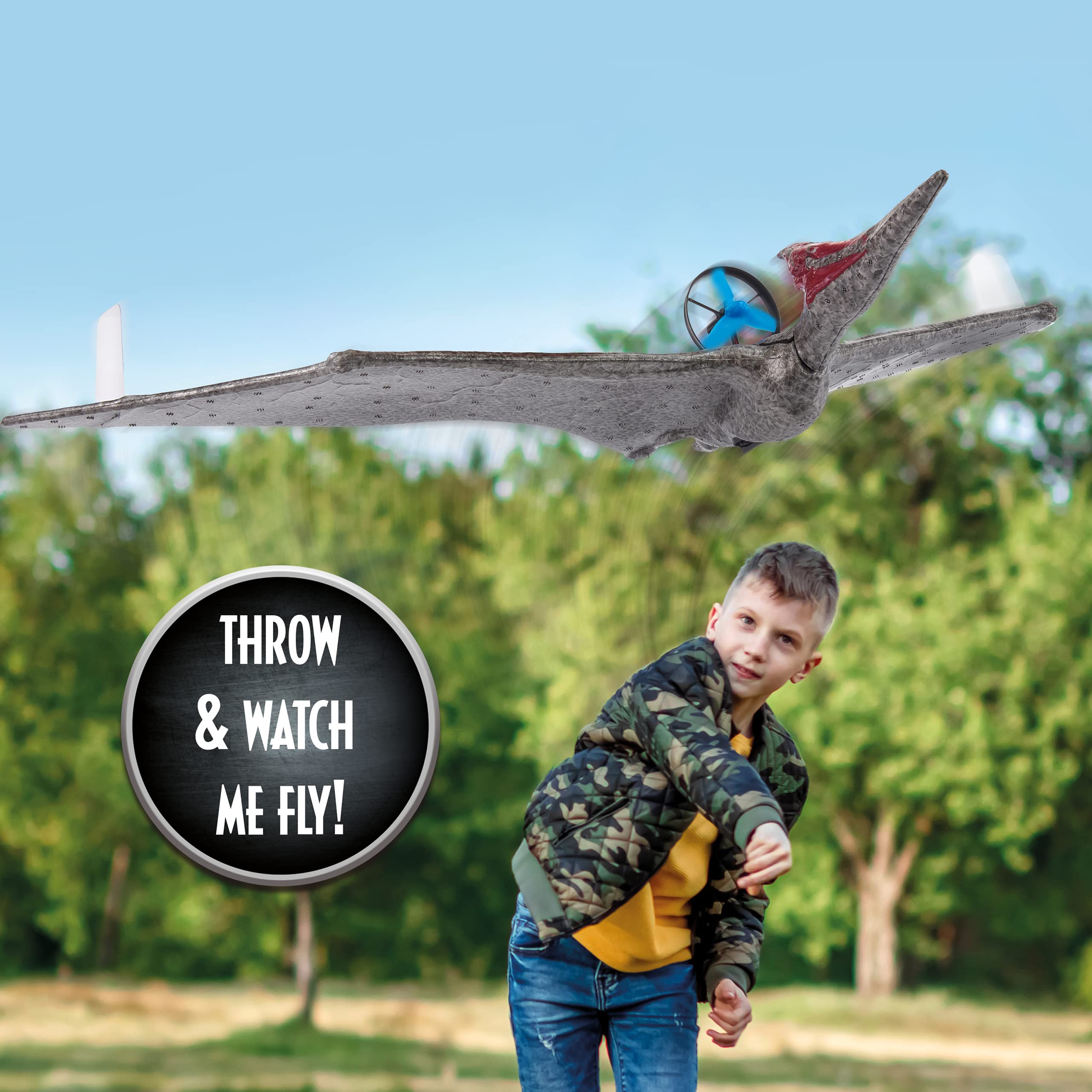 Official Jurassic World Power Flight Dino - Pteranodon Flying Dinosaur Toy for Kids 8+ | Camp Cretaceous, Fallen Kingdom & Dominion Merchandise | Perfect Gift for Boys & Girls | Indoor & Outdoor Play, Dinosaur Themed Parties, STEM Learning