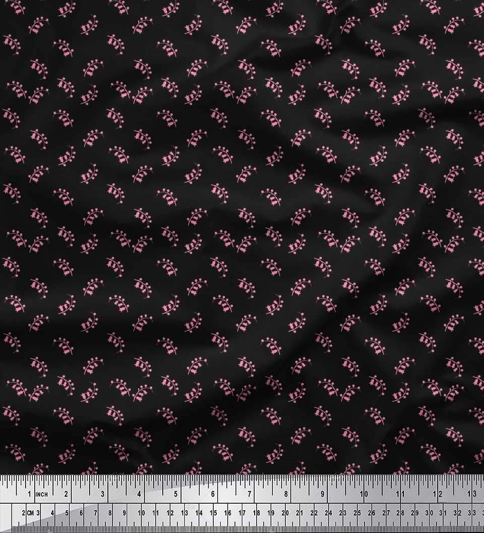Soimoi Moss Georgette Brown Fabric by The Yard - 42 Inch Wide Floral Texture Shirting Material - Elegant Textured Floral Print Fabric for Dresses, Blouses & Home Decor | Timeless Look Printed Cotton Fabric for Sewing & DIY Projects