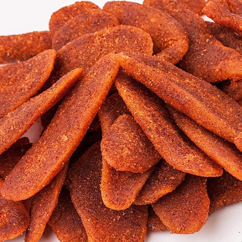 SweetGlob Dried Chamoy Mango Slices - Sour & Spicy Mexican Snacks - 1lb Bag - Perfect for Parties, Road Trips & Healthy Snacking
