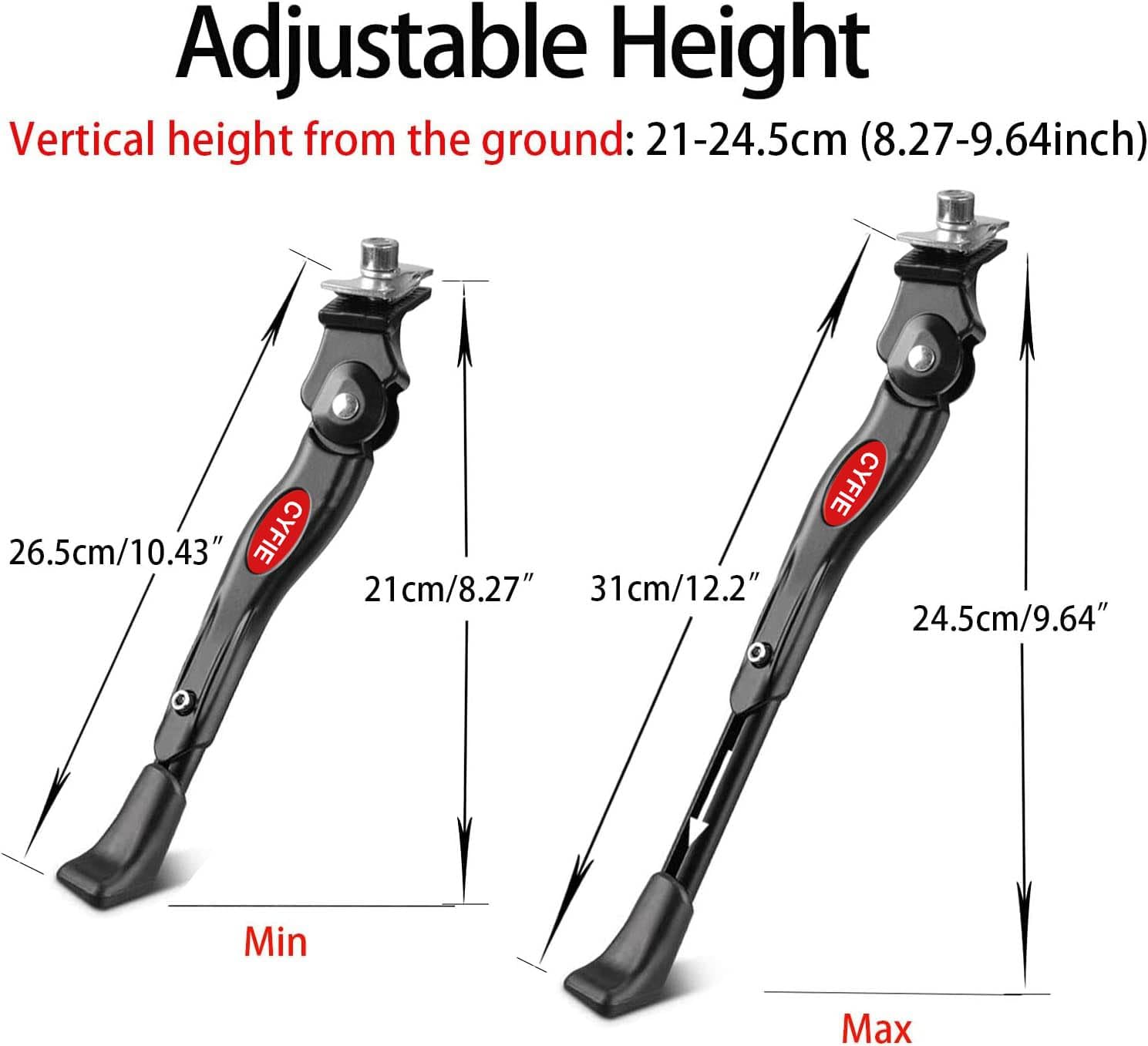 Adjustable Aluminum Alloy Bike Kickstand for 16-20 Inch Wheels - Universal Fit for Kids, Mountain, Road & Adult Bicycles - Perfect for Commuting, Leisure Rides & Sports Cycling