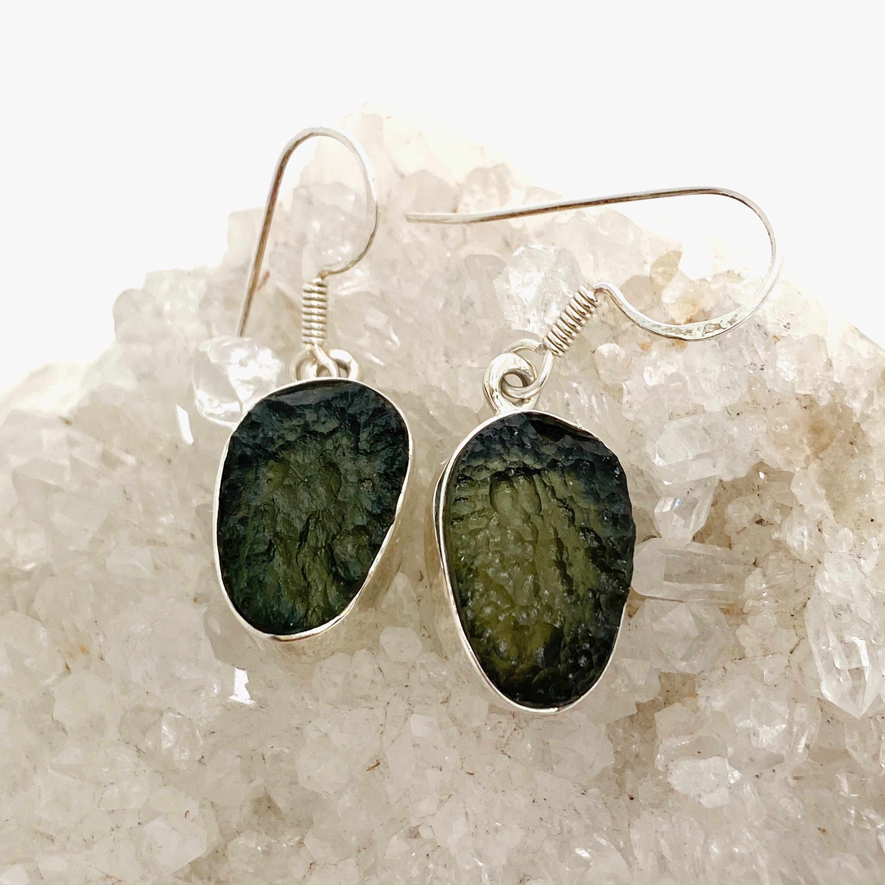 17mm Moldavite Earrings - Genuine IVME 01 Certified - Perfect for Spiritual Healing, Meditation & Energy Work