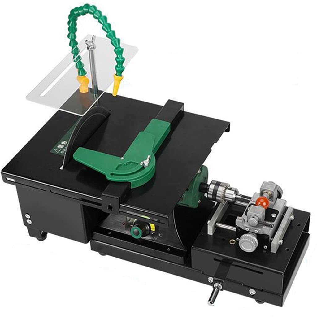 **Professional 10-Inch Table Saw - Powerful Cutting Machine for Woodworking & DIY Projects | Multifunctional Micro Table Grinder for Jade, Stone & Metal Polishing (46 x 15cm, Black) | Perfect for Jewelry Making, Craft Workshops & Home Renovation**