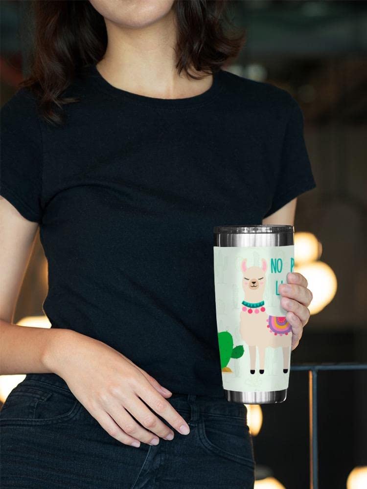 No Prob Llama and Cactus Insulated Tumbler - 20oz Stainless Steel Travel Mug with Lid & Straw - Perfect for Coffee, Tea & Cold Drinks at Work, Gym or Outdoor Adventures