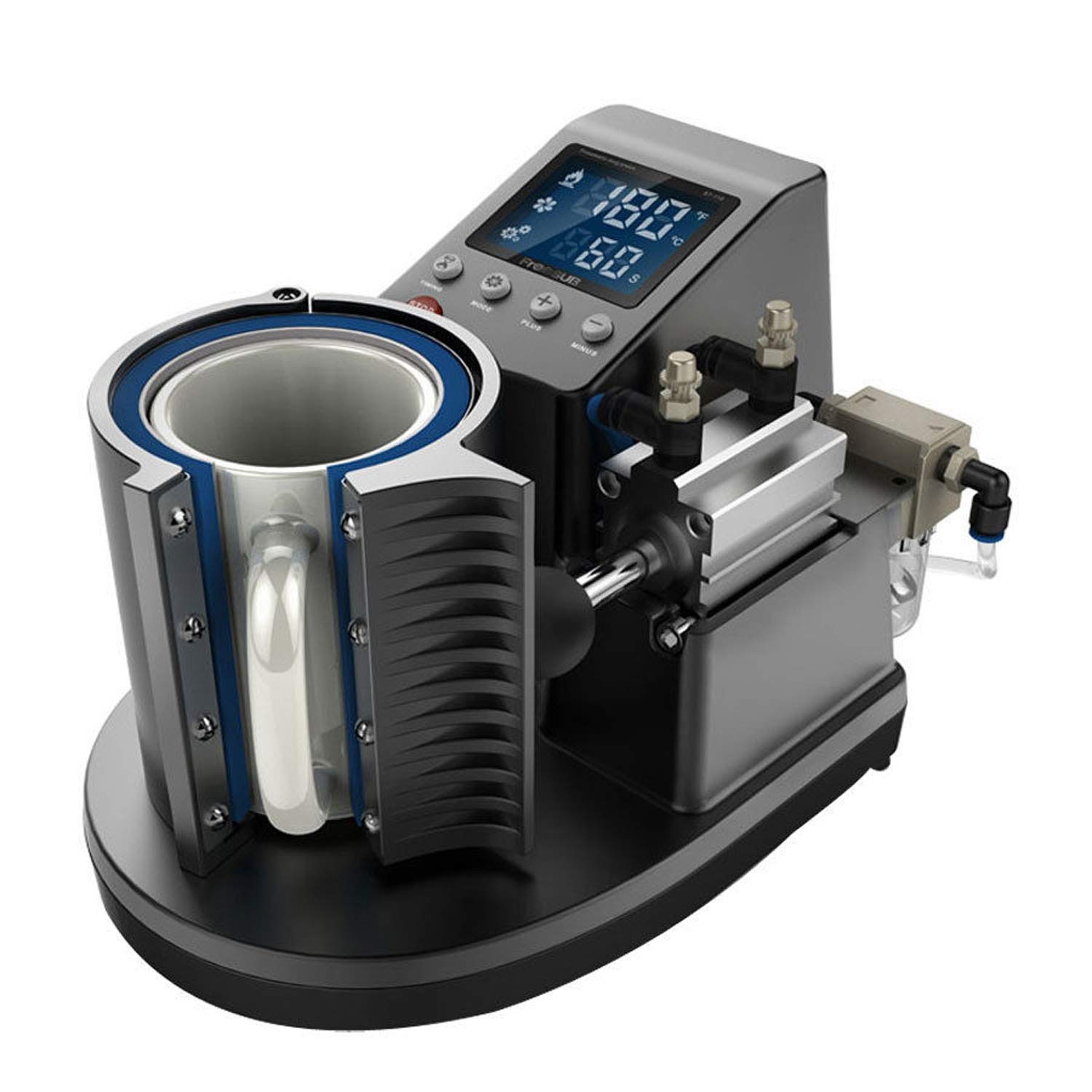 INTSUPERMAI Pneumatic Heat Press Machine for Sublimation Mugs - DIY Image Transfer for Custom Tumbler & Coffee Cup Designs | Perfect for Small Business & Home Crafting
