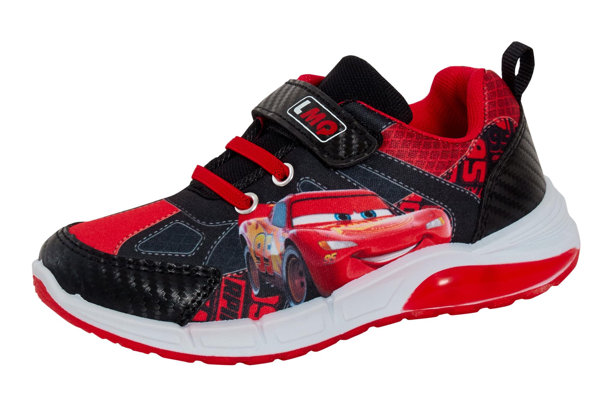 Disney Cars Lightning McQueen LED Light Up Sneakers for Boys - Flashing Skate Sports Shoes with Cool Light Effects | Perfect for Running, Skating, and Nighttime Play