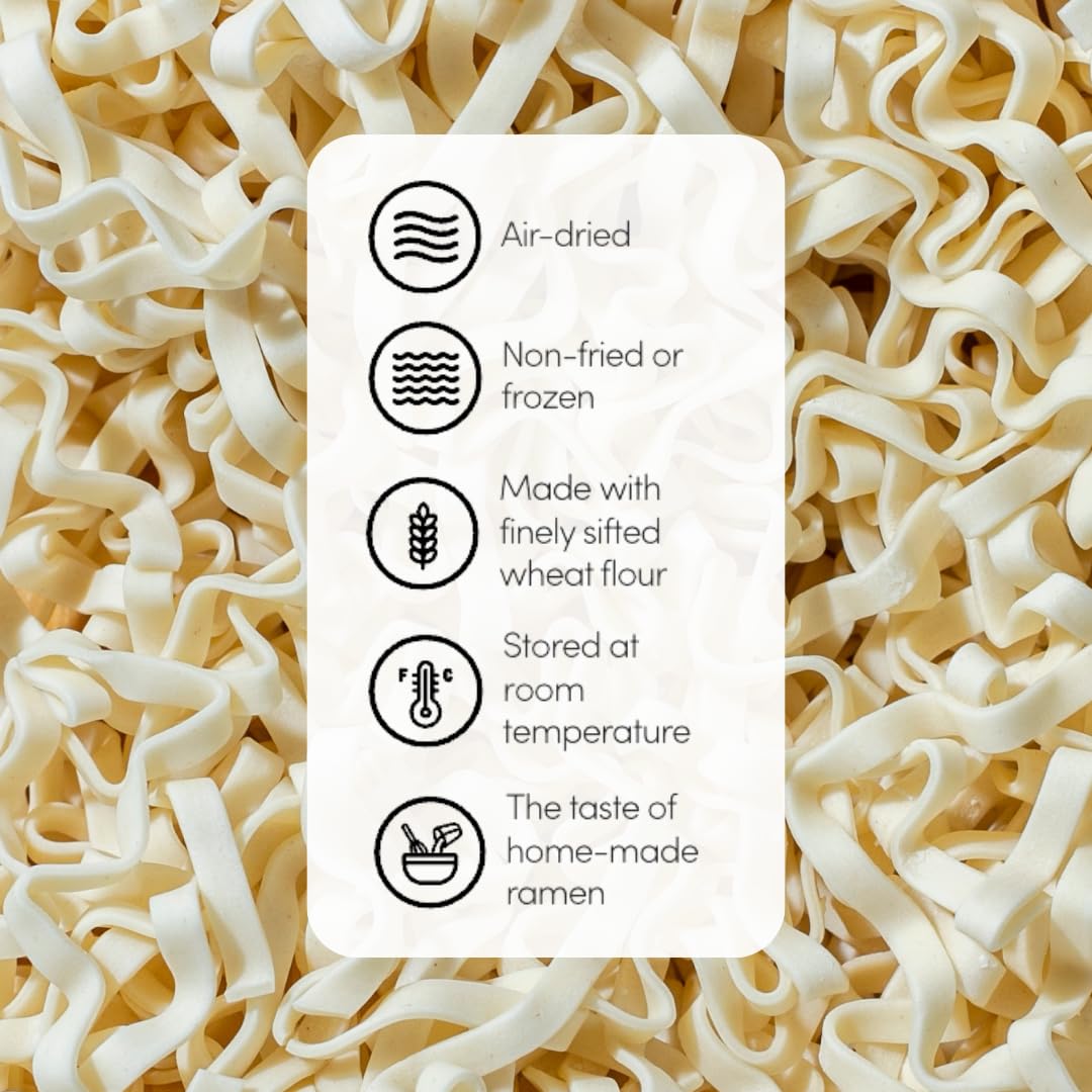 A-Sha Healthy Asian Instant Noodles with Sauce Pack - Vegan, Air-Dried, High Protein Noodle Variety Bundle (2 Flavors, 20 Packs) | Perfect for Ramen, Stir Fry & Wok Cooking | Quick Meals, Office Lunches & College Dorm Snacks