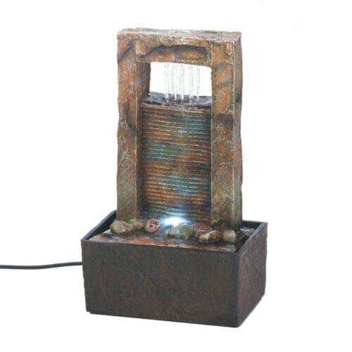 Modern Tabletop Fountain with Unique Water Architectural Design - Indoor/Outdoor Home & Garden Decor for Relaxation & Zen Atmosphere