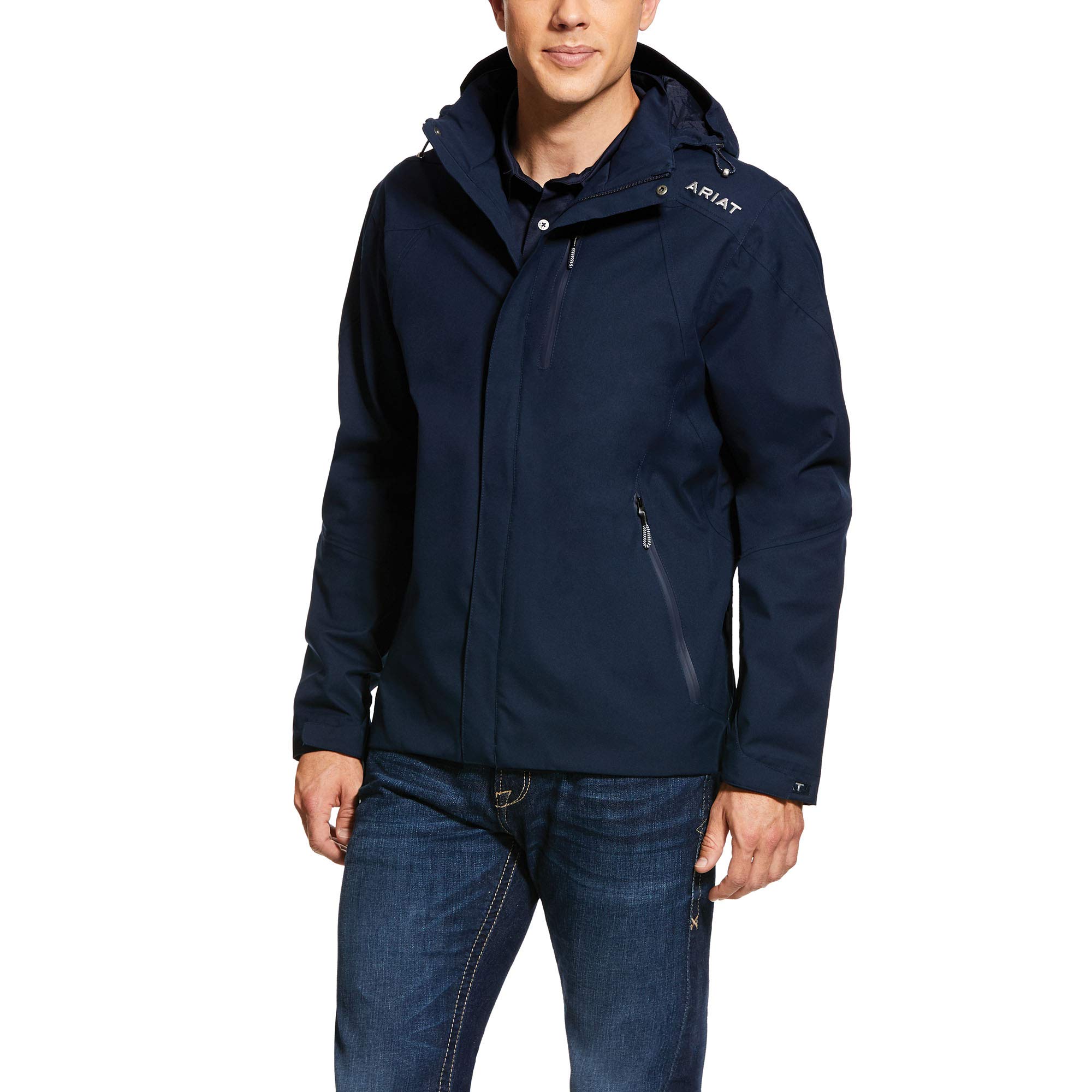 ARIAT Men's Waterproof Jacket - Lightweight Raincoat for Outdoor Activities, Hiking, Fishing & Camping - Windproof & Breathable Coastal Jacket