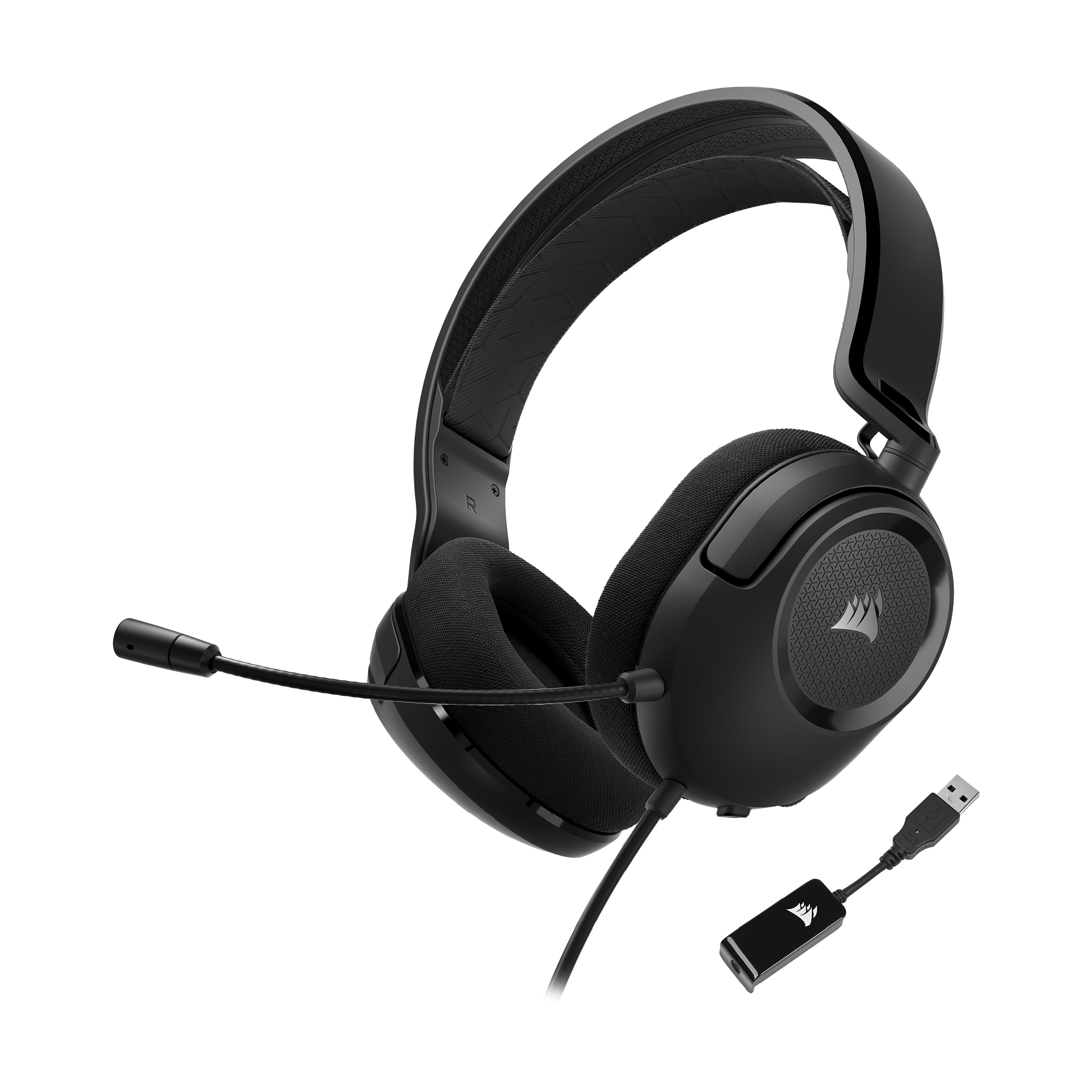 Corsair HS35 Surround v2 Wired Gaming Headset with Dolby 7.1 & Omni-Directional Mic - Universal 3.5mm for PC, Mac, PS5, PS4, Xbox, Switch, Mobile - Carbon Black - Perfect for Competitive Gaming & Streaming