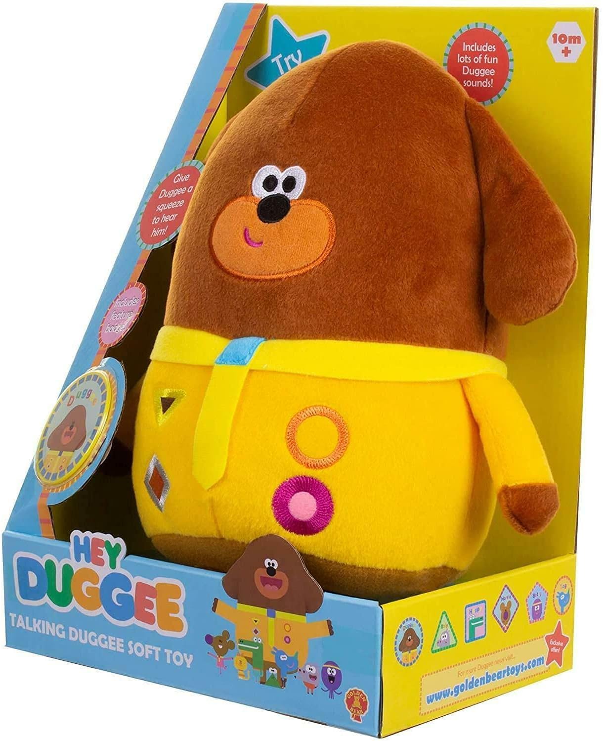 Hey Duggee Talking Plush Toy - Interactive Brown Stuffed Animal for Kids | Perfect for Playtime, Storytelling & Cuddles