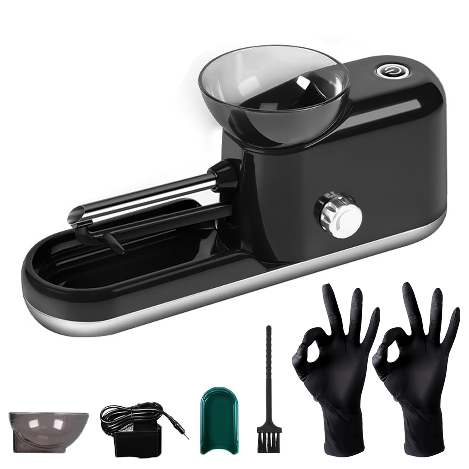 Lorivu Automatic Electric Cigarette Rolling Machine - Portable 8mm/6.5mm Tube Roller for Perfect Joints & Cigarettes | Fast & Easy Rolling | Perfect for Home Use, Travel & Outdoor Activities (Black)