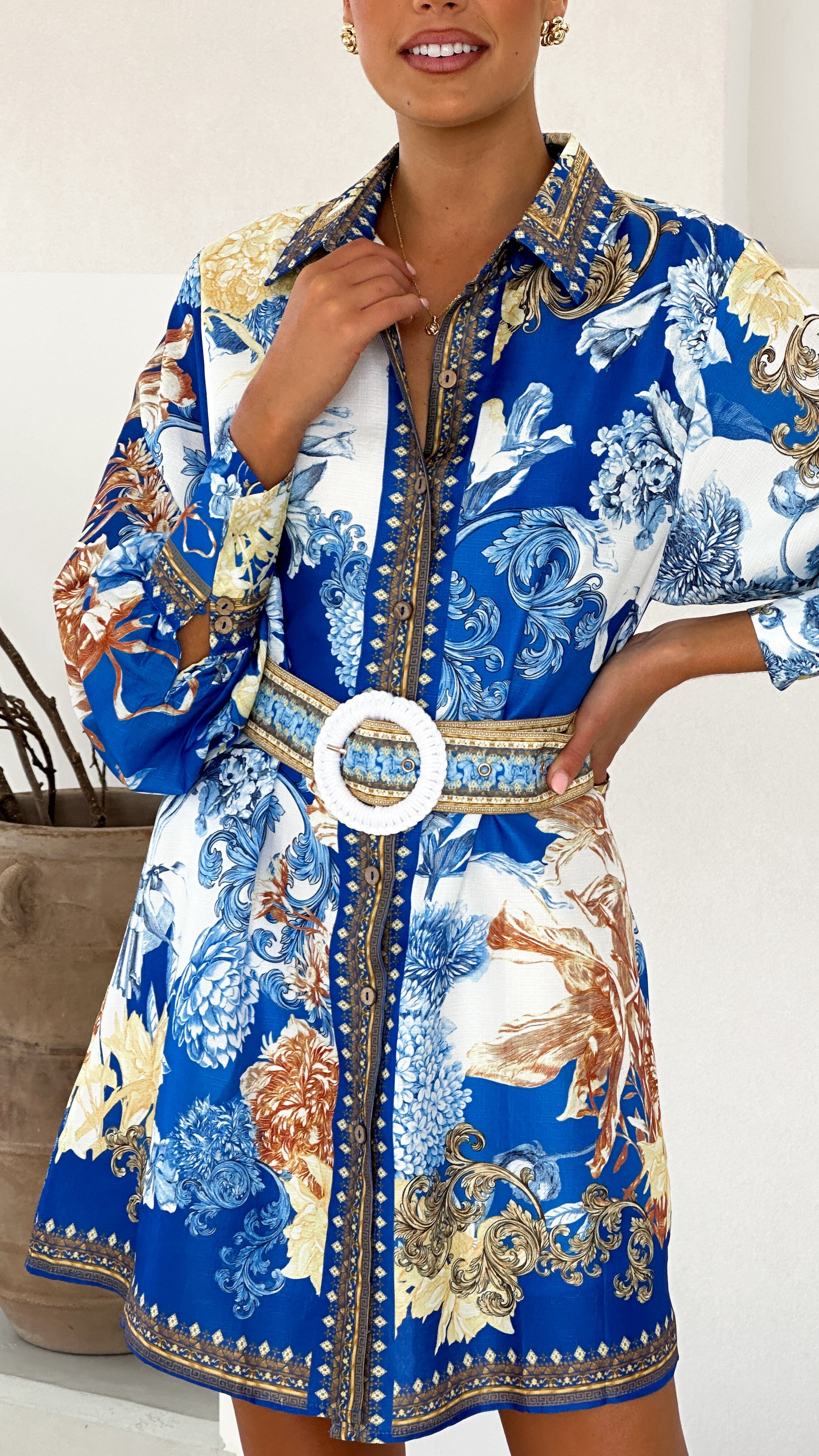 Annika Long Sleeve Mini Dress - Blue Doll Style for Women | Casual & Party Wear | Perfect for Date Nights, Cocktail Parties & Special Occasions