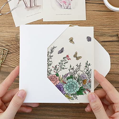 Spring Butterfly Flower Clear Stamps for Card Making - Floral Leaves Rubber Stamps with Transparent Background for DIY Scrapbooking, Photo Albums & Journaling - Perfect for Handmade Greeting Cards, Wedding Invitations and Craft Projects