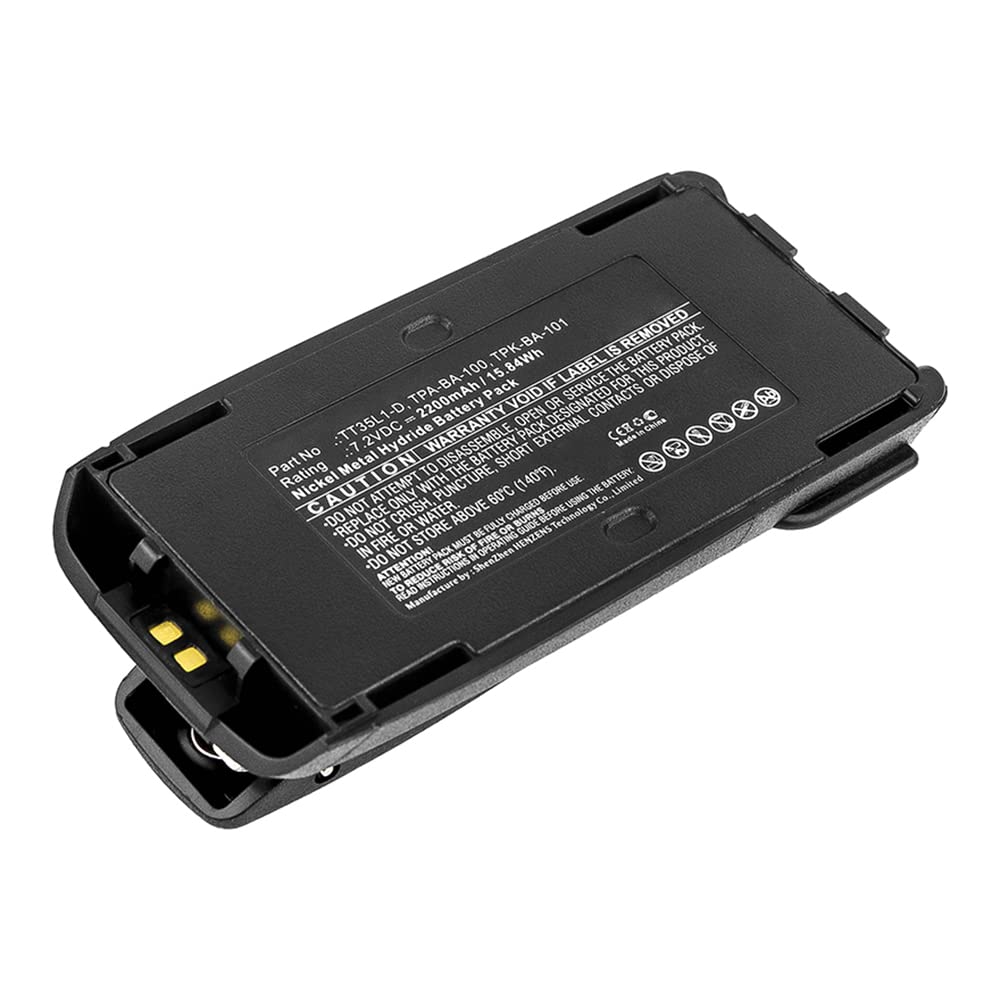 Synergy Digital 2-Way Radio Battery for Tait TP8140 - 2200mAh Ni-MH 7.2V High Capacity Replacement (Compatible with Tait T03-00011-CAAA) - Ideal for Construction, Security & Outdoor Communication