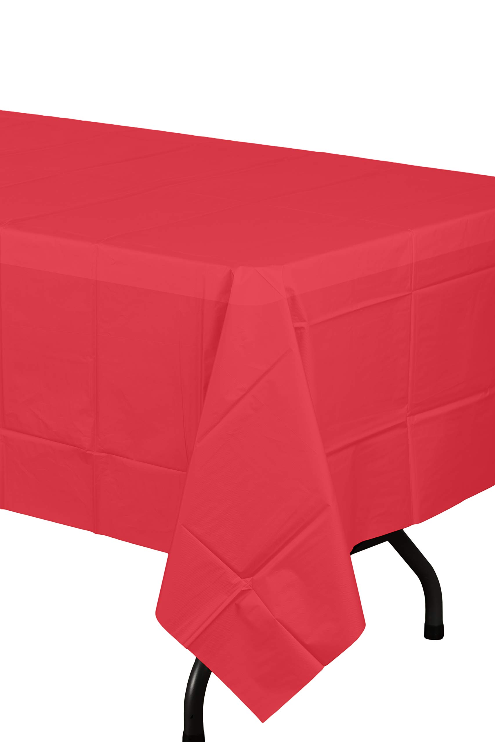 Red Plastic Tablecloth 54x108 Inch - Party & Event Decor