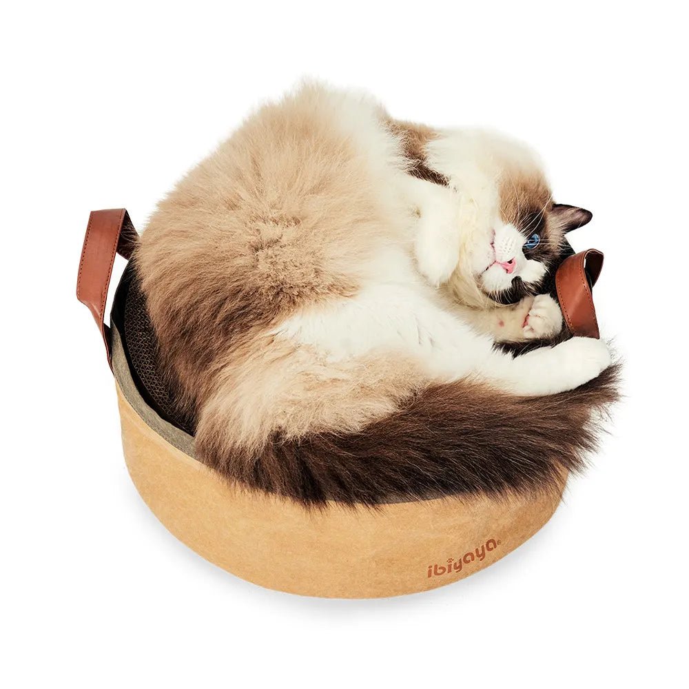 Durable Sand Dune Cat Scratching Pad with Replaceable Cardboard Insert - Protects Furniture & Satisfies Natural Scratching Instincts for Indoor Cats