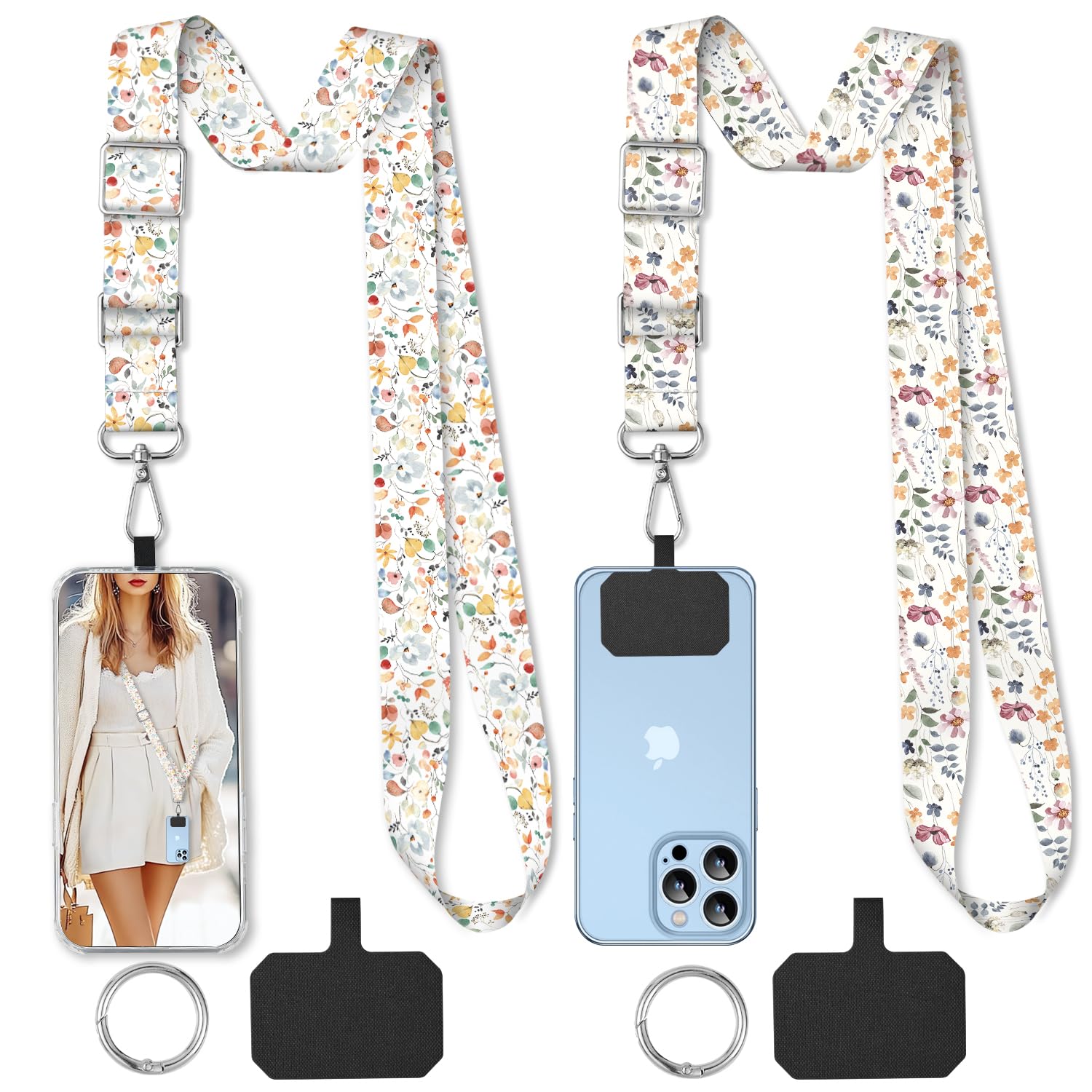Adjustable Crossbody Phone Lanyard with Neck Strap - Secure & Comfortable Cell Phone Holder for Everyday Use, Travel, and Outdoor Activities