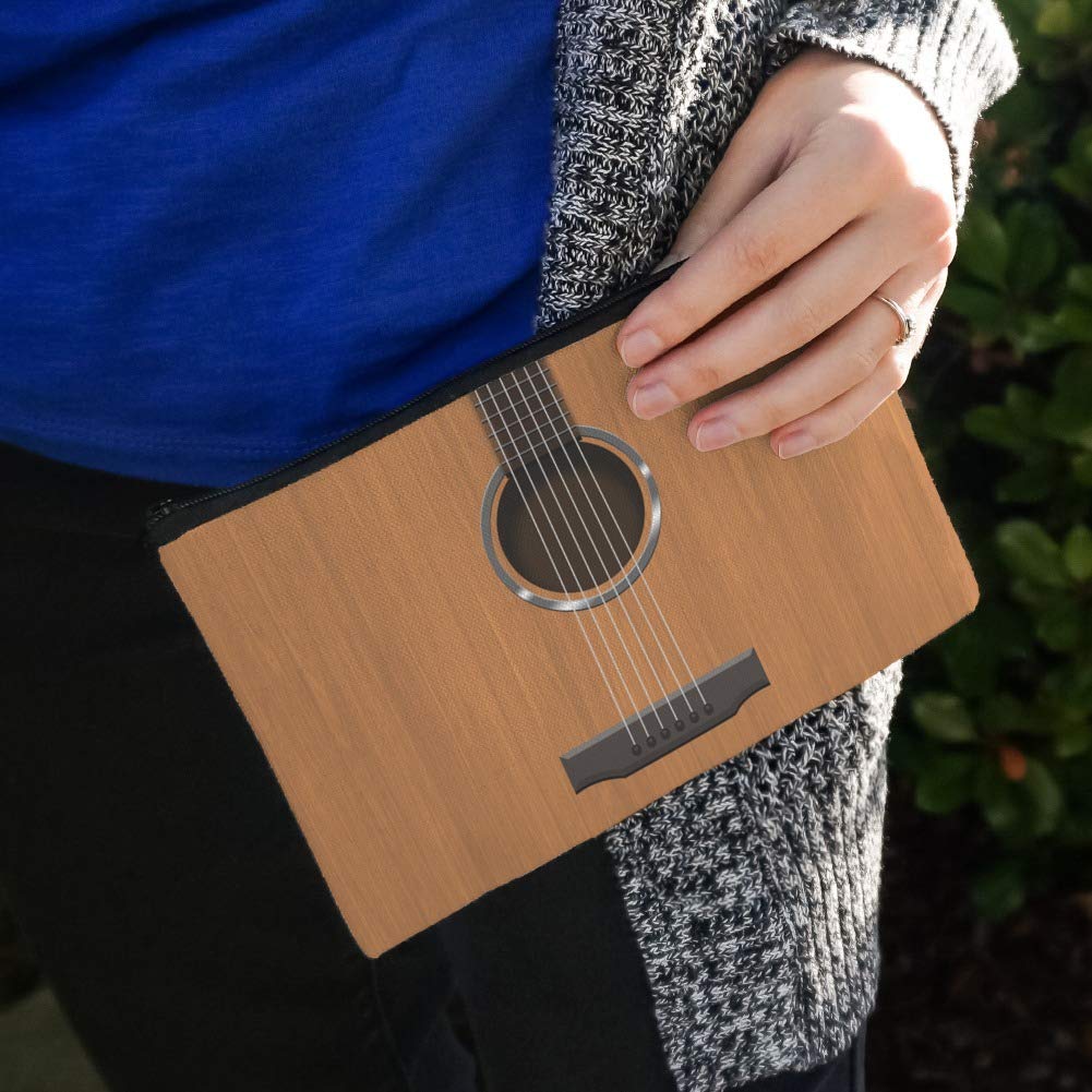 Premium Acoustic Guitar Strings & Pencil Pen Organizer - Durable Zipper Pouch Case for Musicians & Students | Perfect for Guitar Accessories Storage & School Supplies Organization