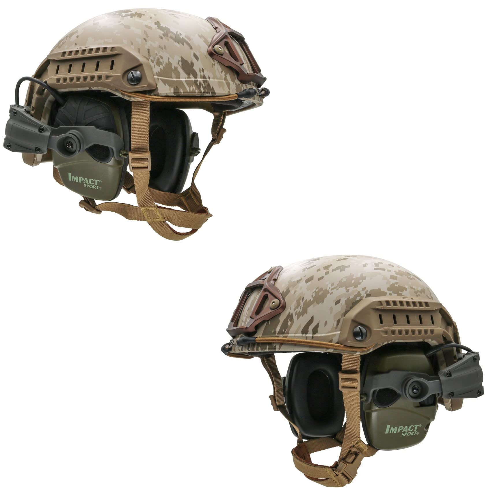 Tactical Helmet ARC Rail Adapter for Howard Leight Impact Sport Earmuffs - Helmet Mount for Shooting Ear Protection - Perfect for Airsoft, Hunting & Range Training