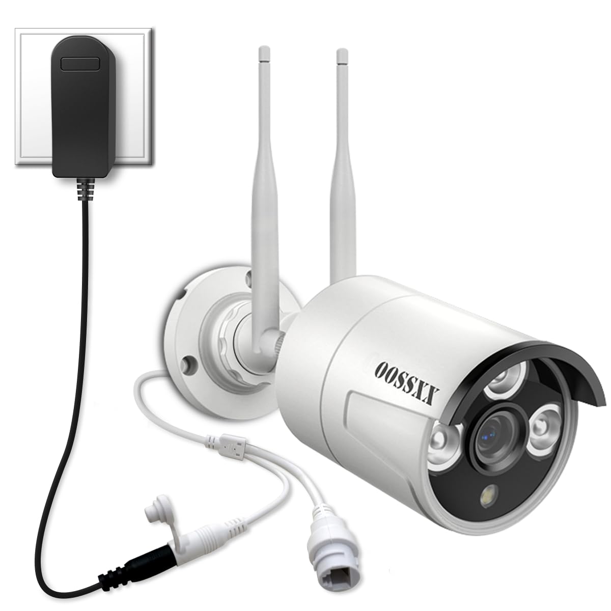 OOSSXX 3.0MP Wireless Security Camera with Audio & Night Vision - IP67 Waterproof WiFi Surveillance System for Indoor/Outdoor Home & Business Protection - Ideal for Baby Monitoring, Pet Watching, and Property Security