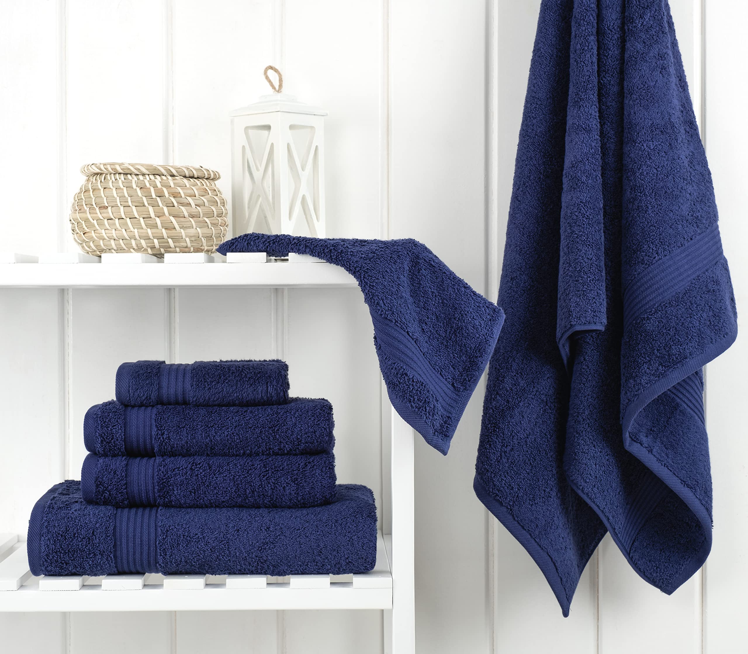 Premium 6-Piece Bath Towel Set & 4-Piece Hand Towel Bundle - 100% Cotton Luxury Bathroom Towels for Spa, Hotel & Home Use - Soft Absorbent Quick-Dry Towels for Bath, Shower & Pool