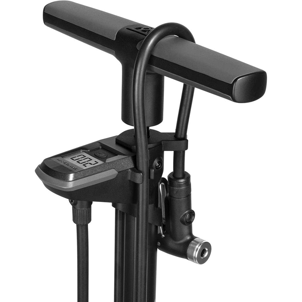 Topeak JoeBlow Pro Digital Floor Bike Pump - High Pressure Bicycle Tire Inflator with Gauge - Black - Perfect for Road Bikes, Mountain Bikes & Home Garage Use