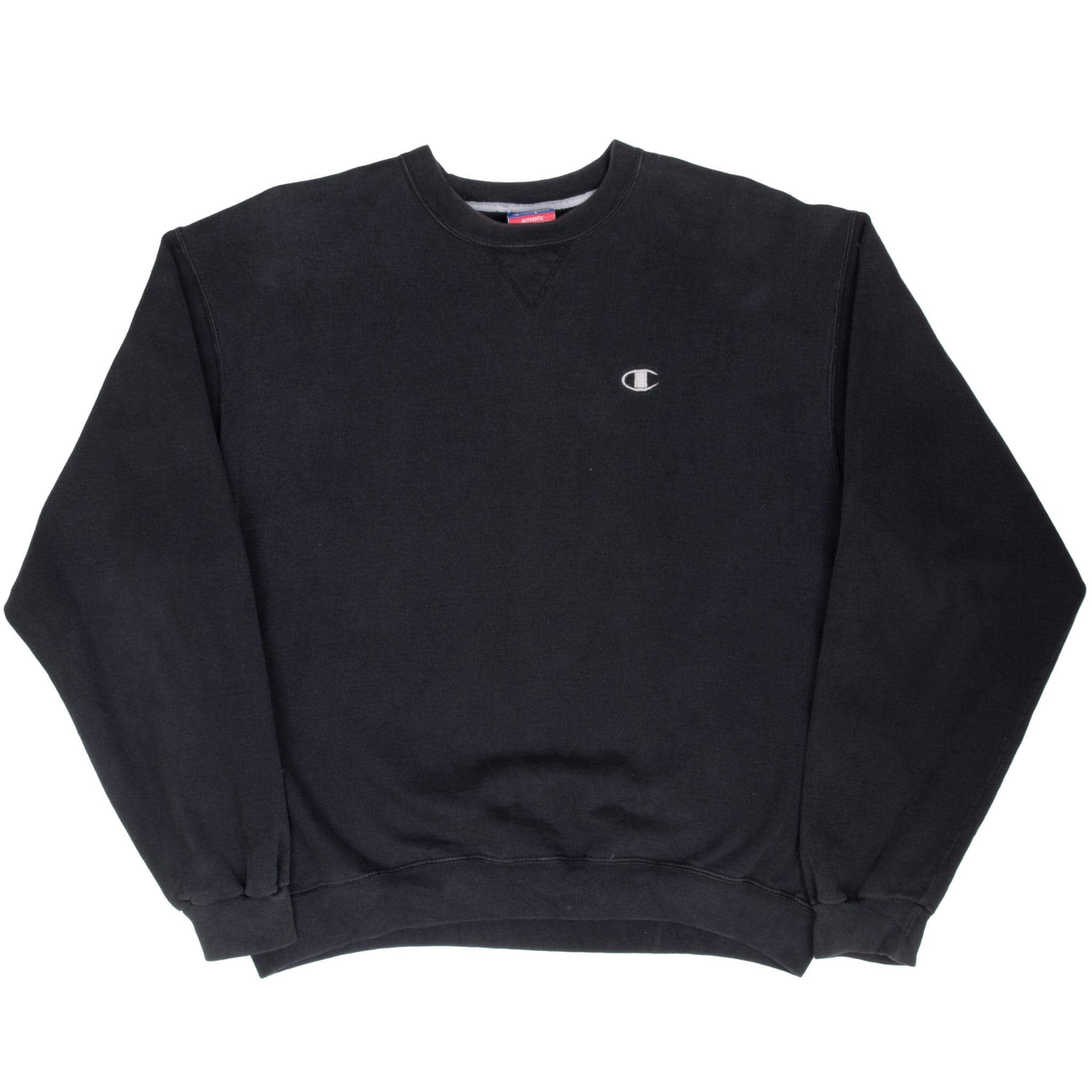 Vintage Champion Classic Black Sweatshirt 2000s XL - Retro Unisex Hoodie for Casual Wear & Street Style Fashion