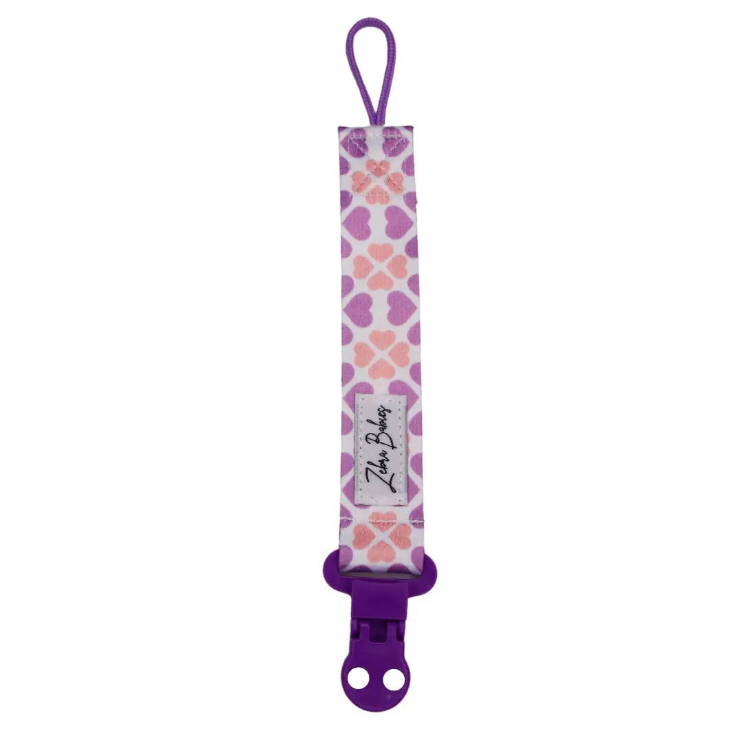 Zebra Babies Flexi Ribbon Pacifier Clip - Soft Silicone Dummy Holder for Newborns & Infants - Perfect for Strollers, Car Seats & Baby Carriers
