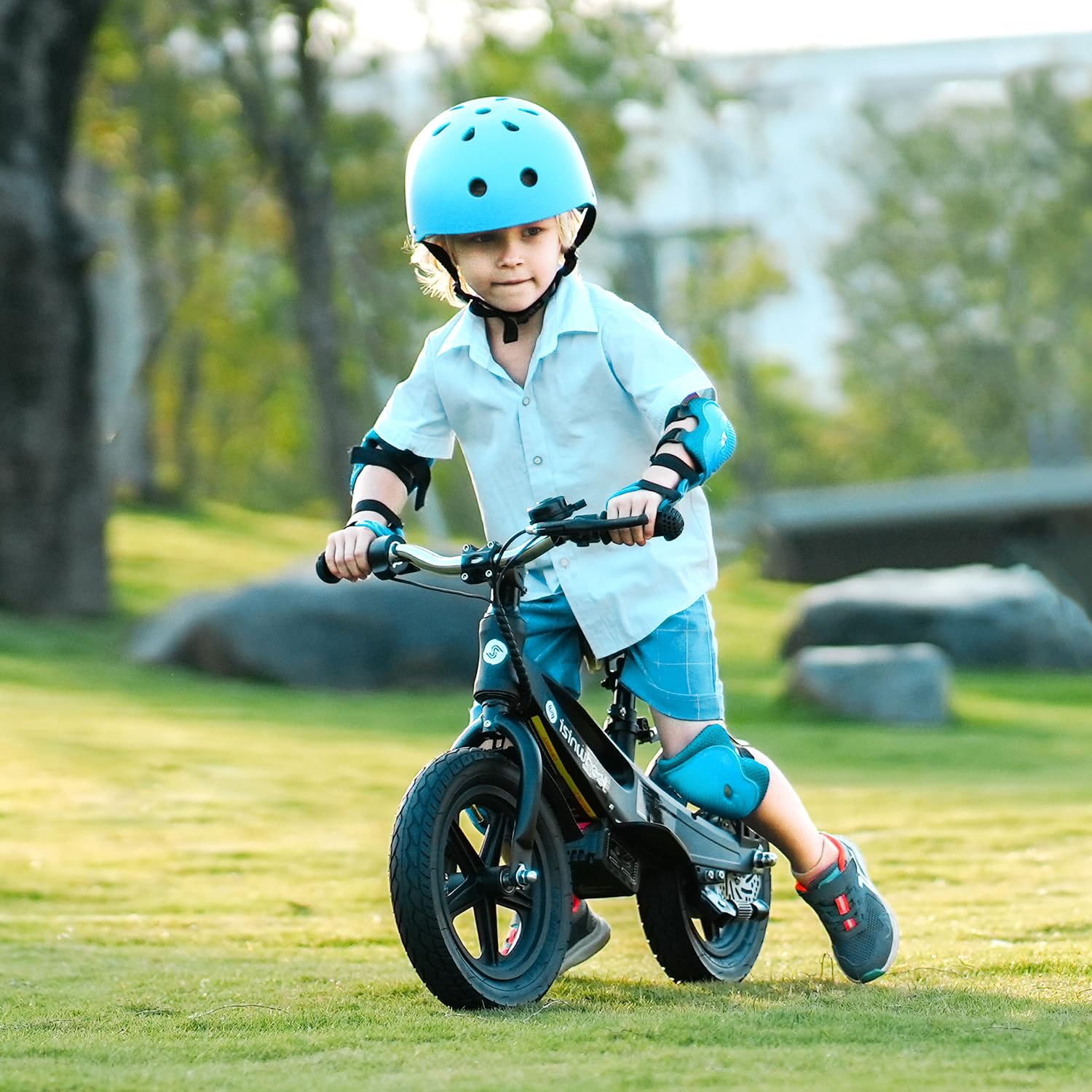 **Isinwheel 2-in-1 Electric Bike for Kids Ages 2-6 | 150W/250W Power, Swappable Battery, 12/14 Inch Inflatable Tires & Adjustable Seat | Electric Balance Bike & Motorcycle for Boys & Girls | Perfect for Backyard Rides, Parks & Neighborhood Adventures**