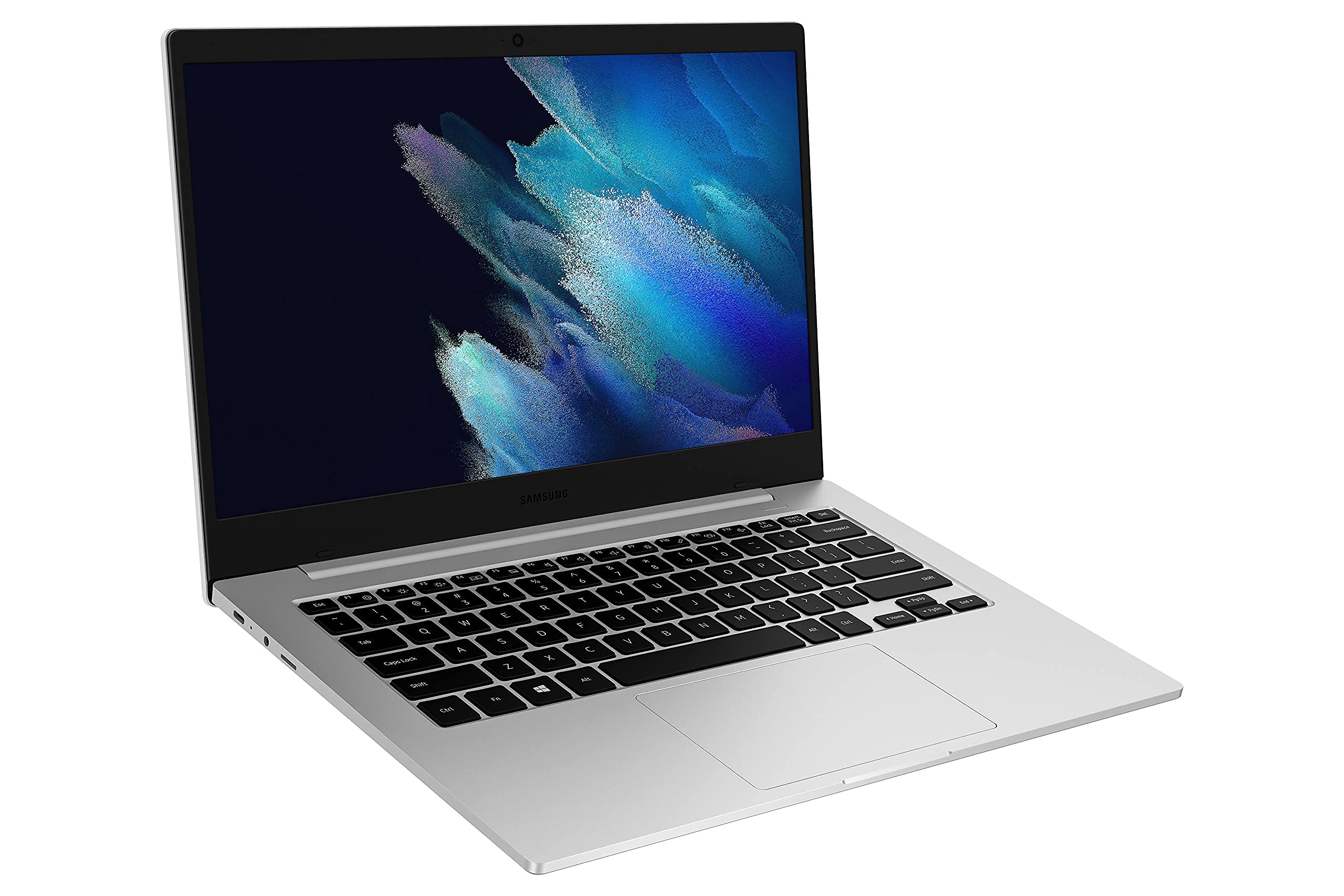 Samsung Galaxy Book Go Laptop - Qualcomm 7C Pro, 4GB RAM, 128GB eUFS Storage, 18H Battery Life - Lightweight & Shockproof Design - WiFi 5, Silver (Renewed) - Perfect for Remote Work, Online Learning & Business Travel