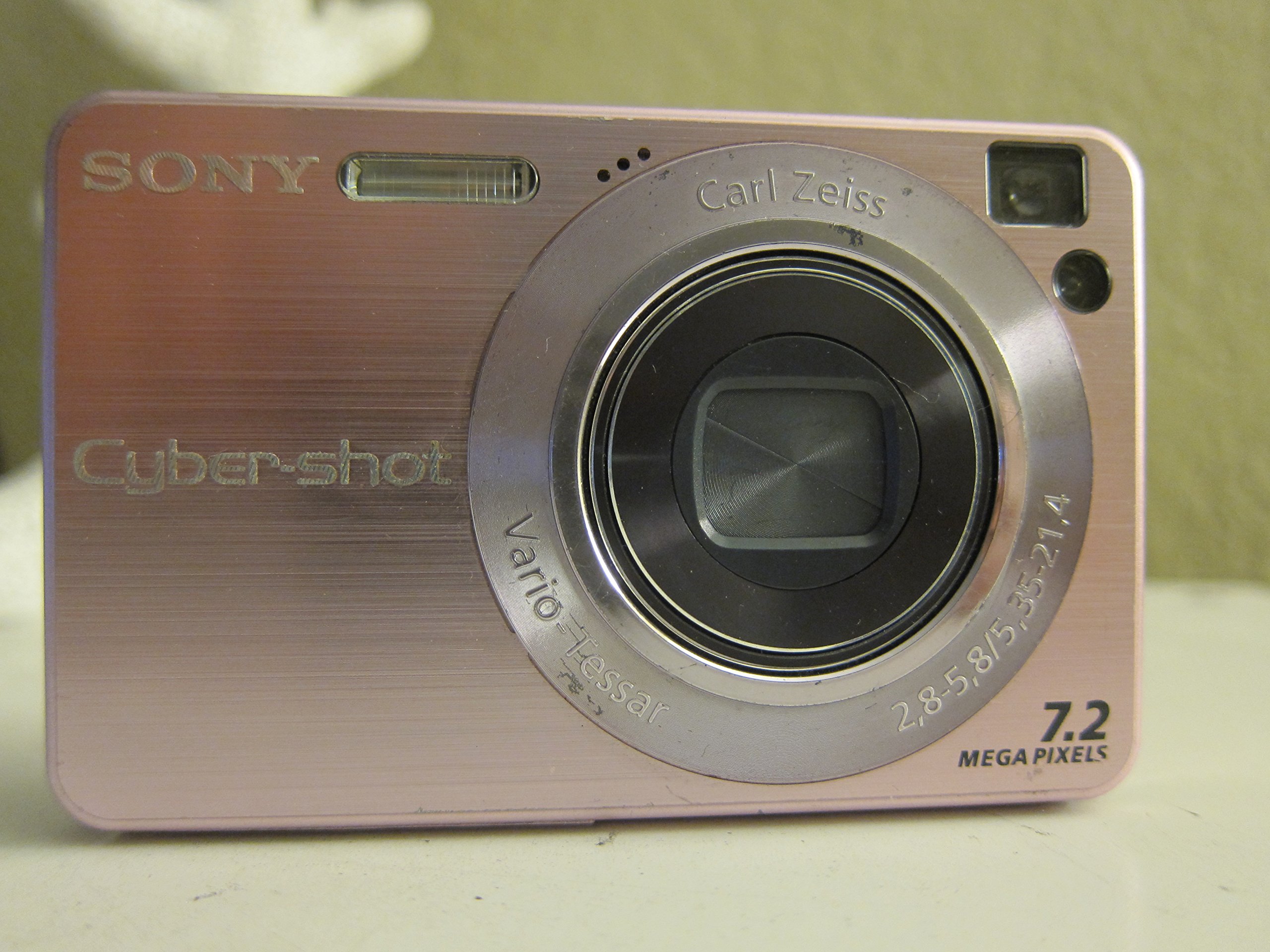 Sony Cybershot DSCW120/P 7.2MP Digital Camera with 4x Optical Zoom & Super Steady Shot - Pink | Compact Point & Shoot Camera for Travel, Vlogging & Everyday Photography