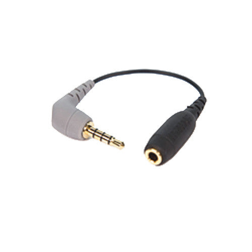 RODE SC4 3.5mm TRS Female to TRRS Male Right Angle Adapter Cable for Smartphones - Perfect for Podcasting, Vlogging & Mobile Recording