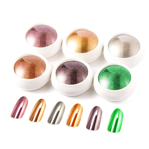 L1-6pcs White Silver Gold Copper Chrome Powder