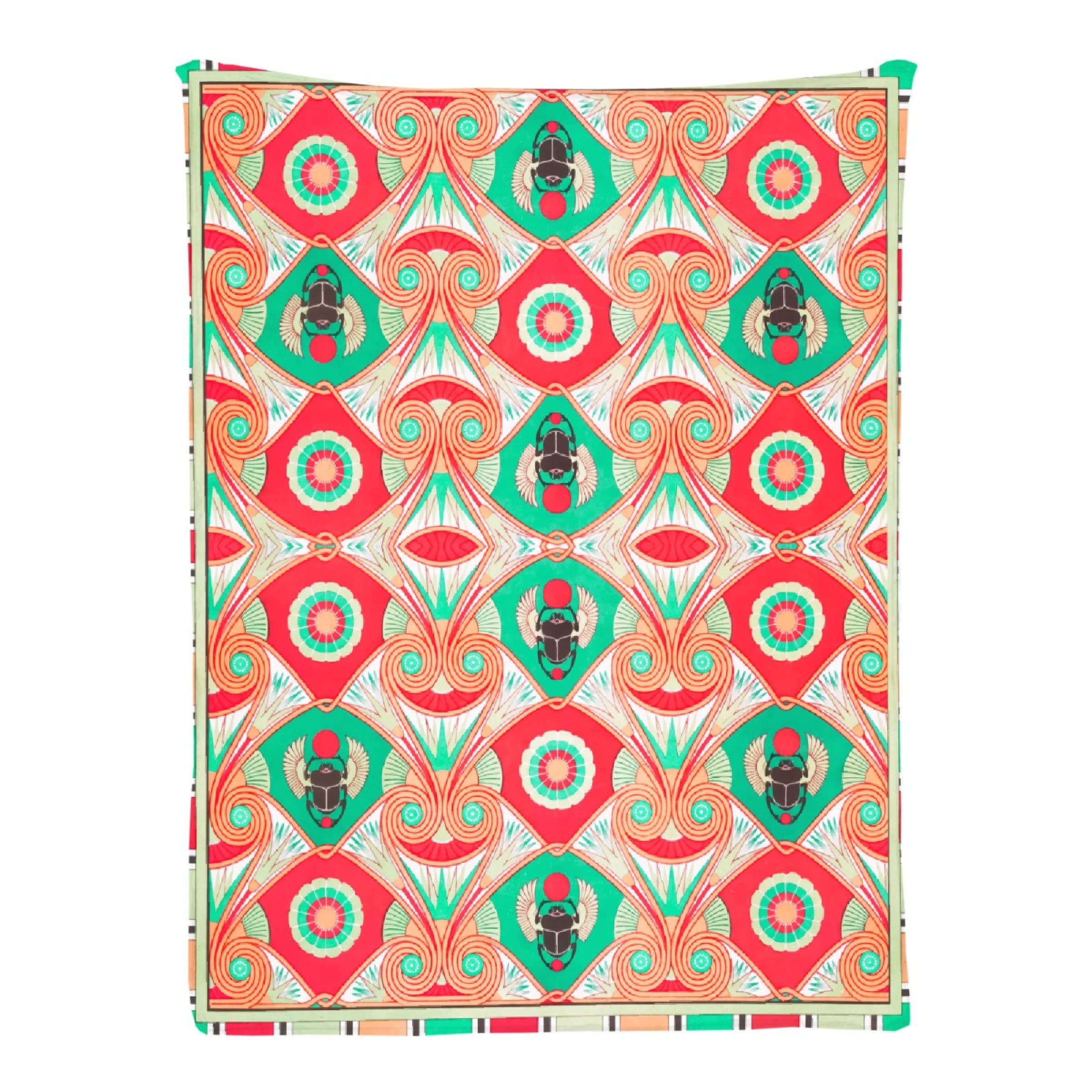Yakujo Patterns Cube Art Lightweight Flannel Fleece Blanket - 120