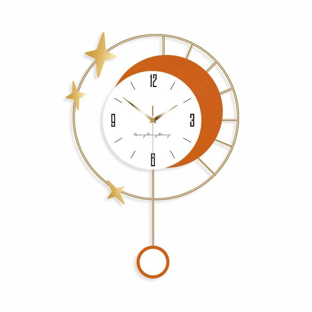 Modern Large Silent Wall Clock - 24 x 17 Inch Battery Operated Quartz Pendulum Clock for Home & Office Decor | Perfect for Living Room, Bedroom, Kitchen & Workspace | Stylish Non-Ticking Decorative Timepiece