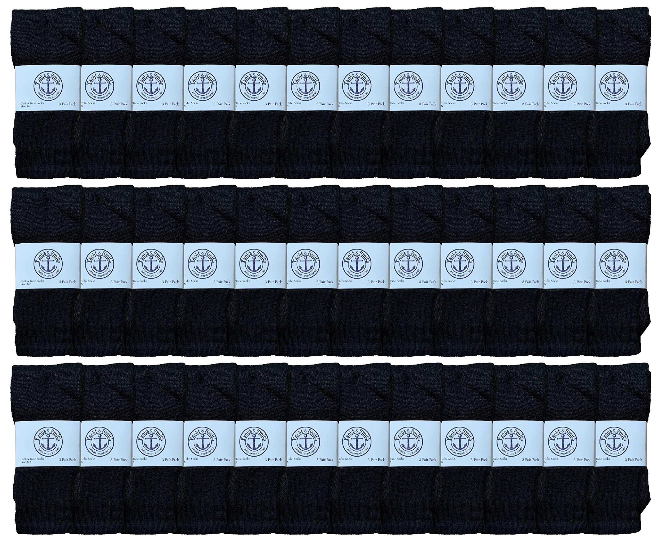 Yacht & Smith 17 Inch Wholesale Kids Tube Socks - Soft Cotton Crew Socks for Boys & Girls (Size 6-8) - Perfect for School, Sports & Everyday Wear