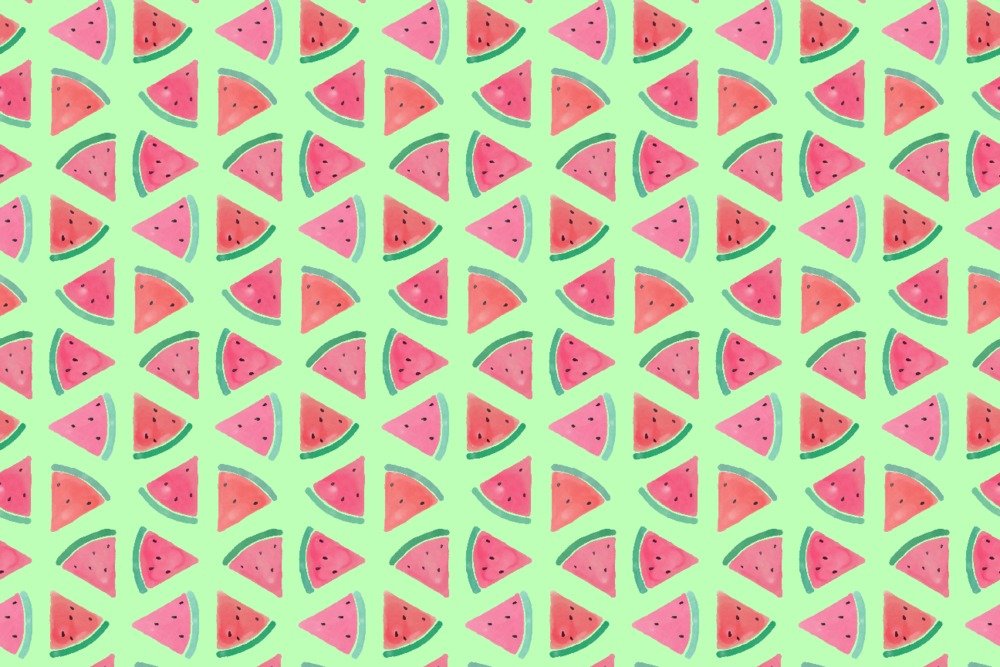 Watercolor Watermelon Art Print - 24x36 Inches Giclee Gallery Quality Wall Decor Poster for Kitchen, Nursery & Travel Themed Rooms
