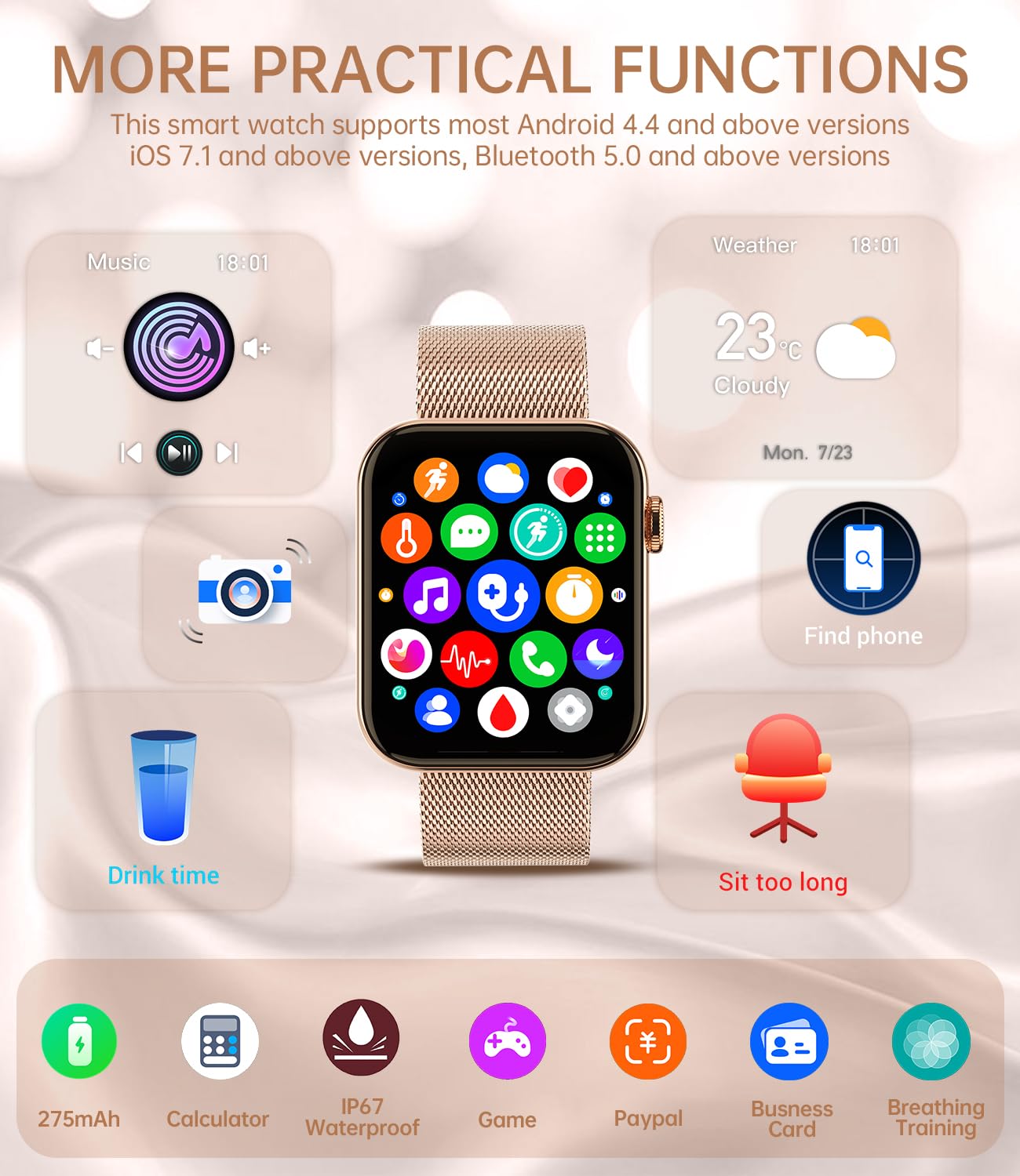 Smart Watches for Women with Answer/Make Call Function - 1.85