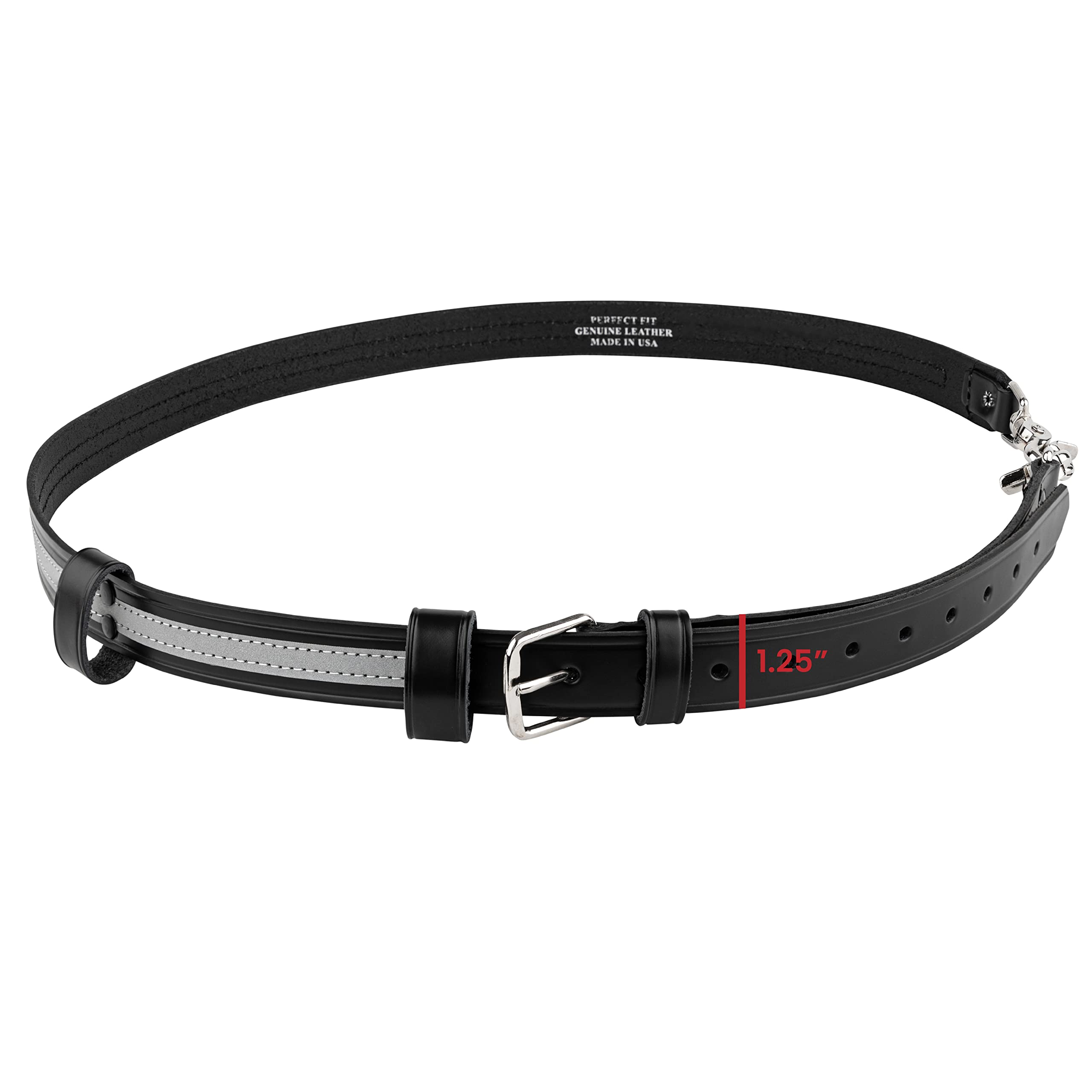 Firefighter Reflective Radio Strap & Leather Holder Set - Compatible with Motorola APX 6000/6000XE/8000/8000XE | Includes Radio Holster, Sway Strap & Cord Keepers | Durable Safety Gear for Emergency Responders & First Responders