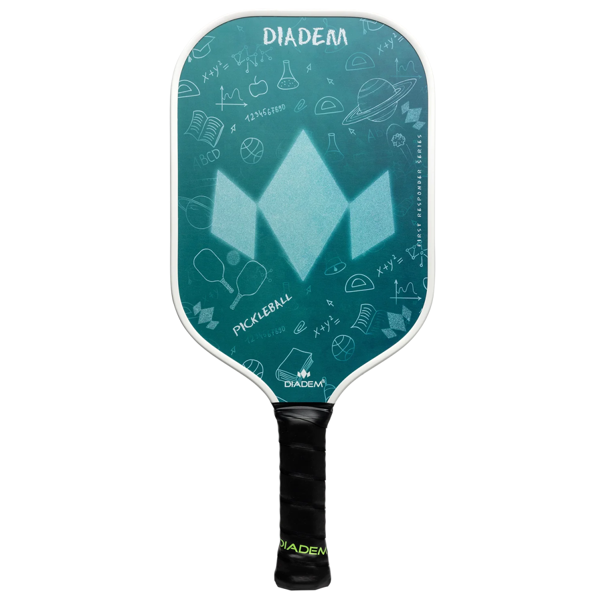 Diadem First Responder Series V2 Rush Pickleball Paddle - Premium Carbon Fiber Paddle for Competitive Play | Ideal for Tournaments, Outdoor & Indoor Games