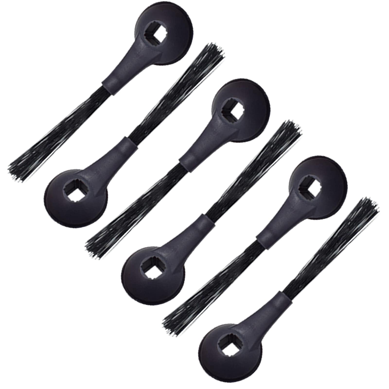 Kingsea 6 Pack Side Brushes - Compatible Replacement for Shark IQ RV1001AE RV101 Vacuum Cleaner - Durable Vacuum Accessories Kit (Black) - Perfect for Deep Cleaning Carpets & Hard Floors