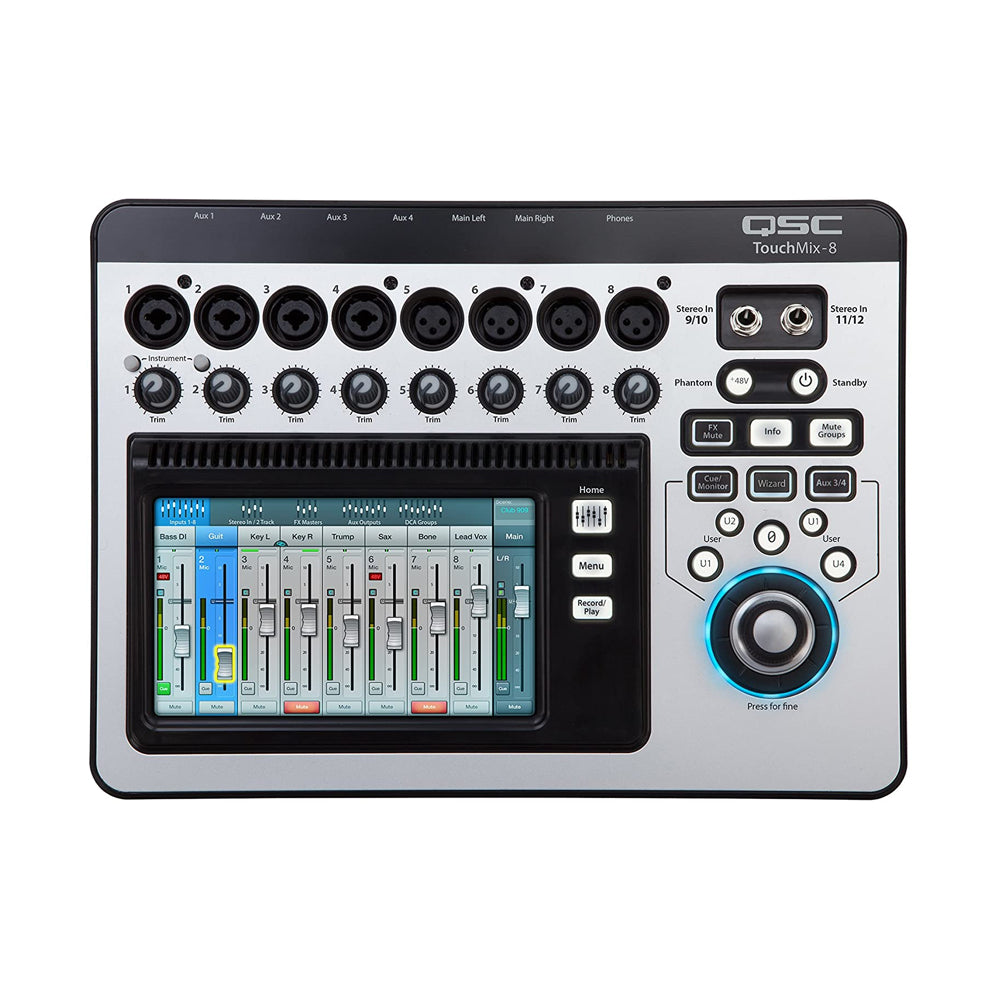 Touch Mix 8 - Professional Digital Audio Mixer for DJs & Live Performances | Perfect for Studio Recording, Podcasting & Live Events