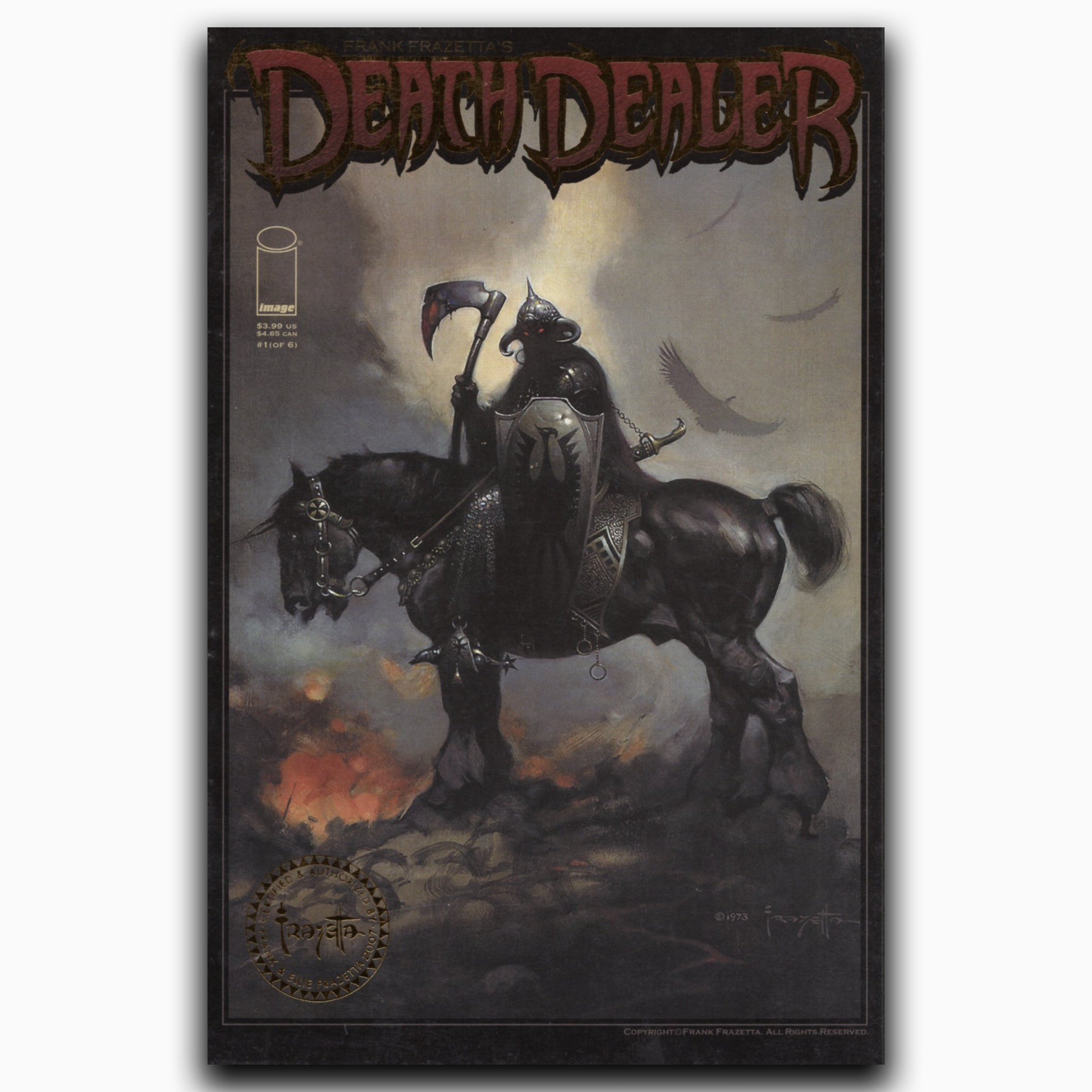 Frazetta's Death Dealer Image Comic - Vintage Fantasy Art Graphic Novel for Collectors - Perfect for Comic Book Enthusiasts & Home Decor