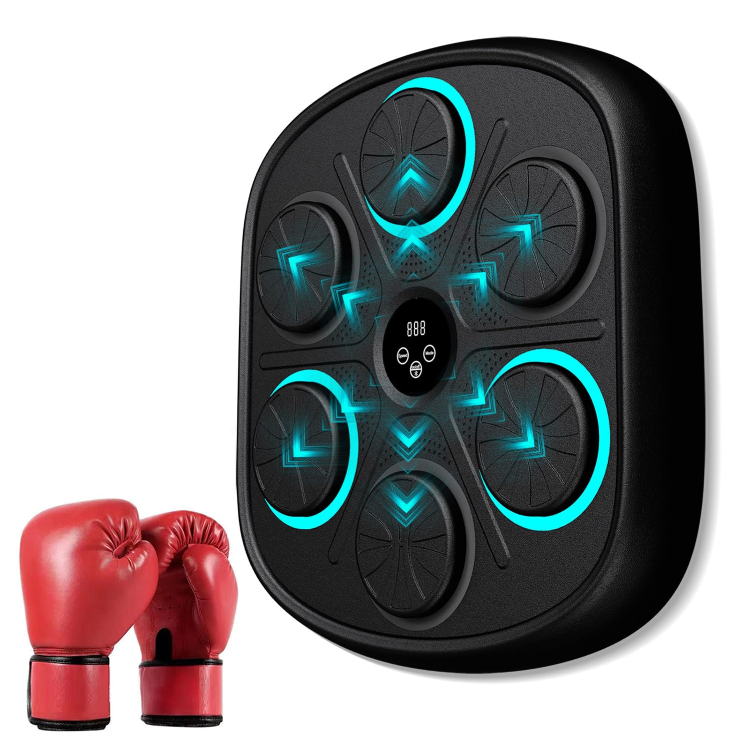 2025 Smart Music Boxing Machine - LED Electronic Wall Mounted Training Equipment for Adults & Kids | Home Gym Workout with Premium Boxing Gloves | Perfect for Indoor Fitness, Family Exercise & Stress Relief