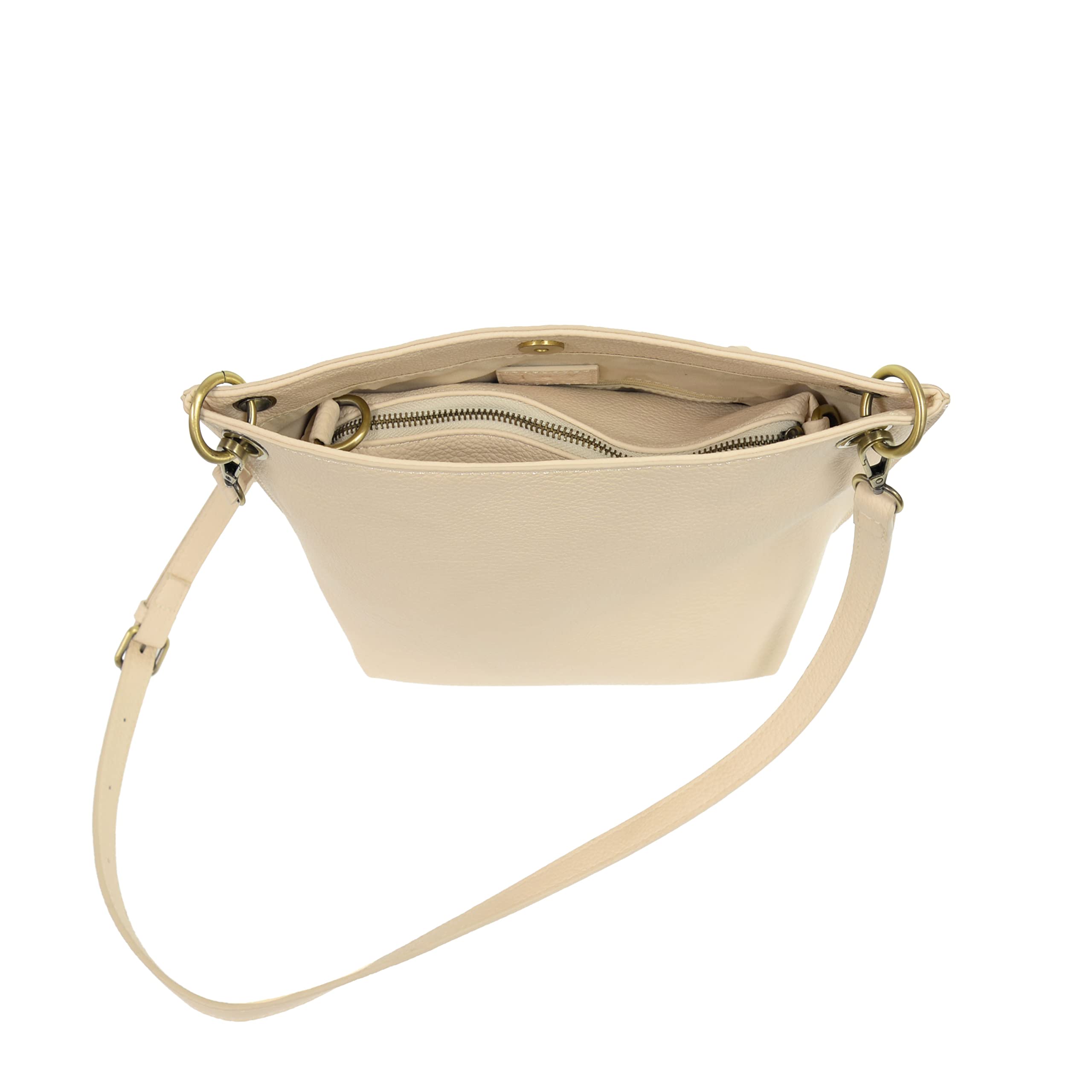 Joy Susan Crossbody Bucket Bag - Brynn Handbag for Women | Fashionable Leather Shoulder Purse | Perfect for Work, Travel & Everyday Use