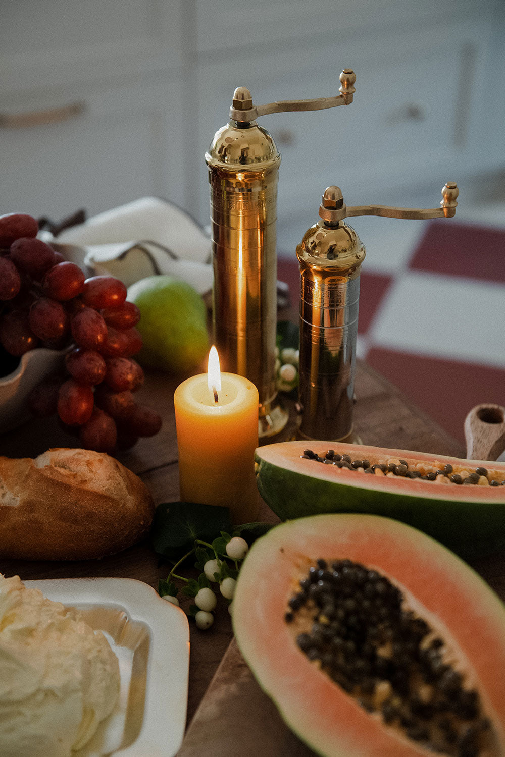 Natural Beeswax Pillar Candles - Slim Taper Candles for Home Decor, Wedding, Romantic Dinner & Relaxation